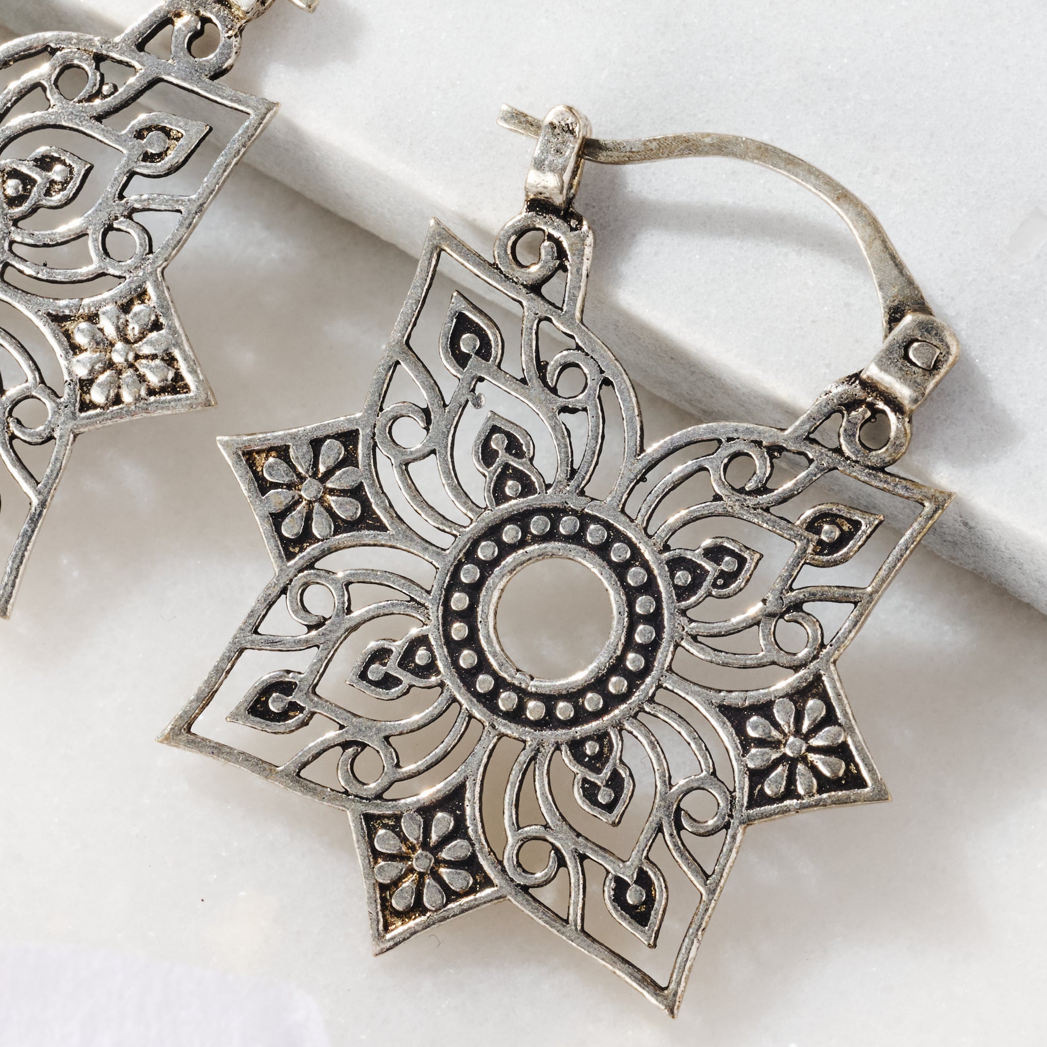 Floral Jali Earrings - Ten Thousand Villages