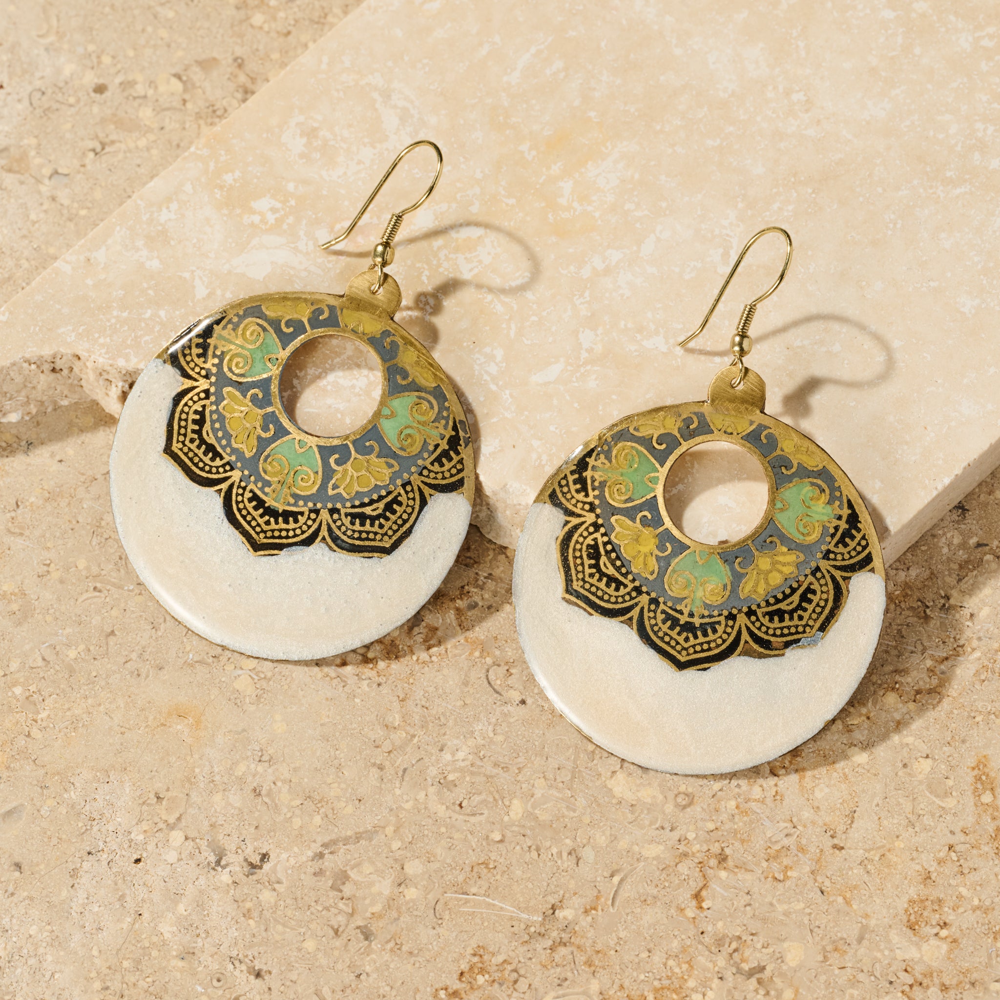 Mandir Enamel Earrings - Ten Thousand Villages