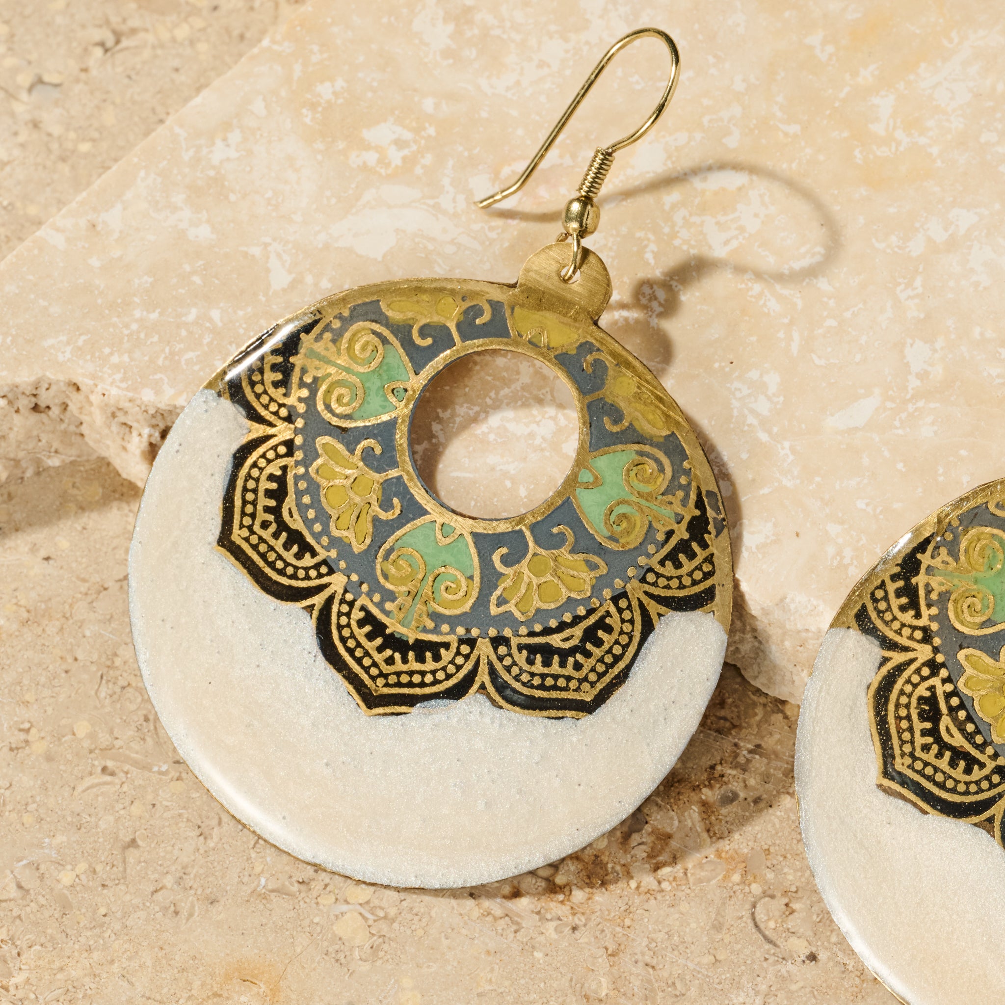 Mandir Enamel Earrings - Ten Thousand Villages