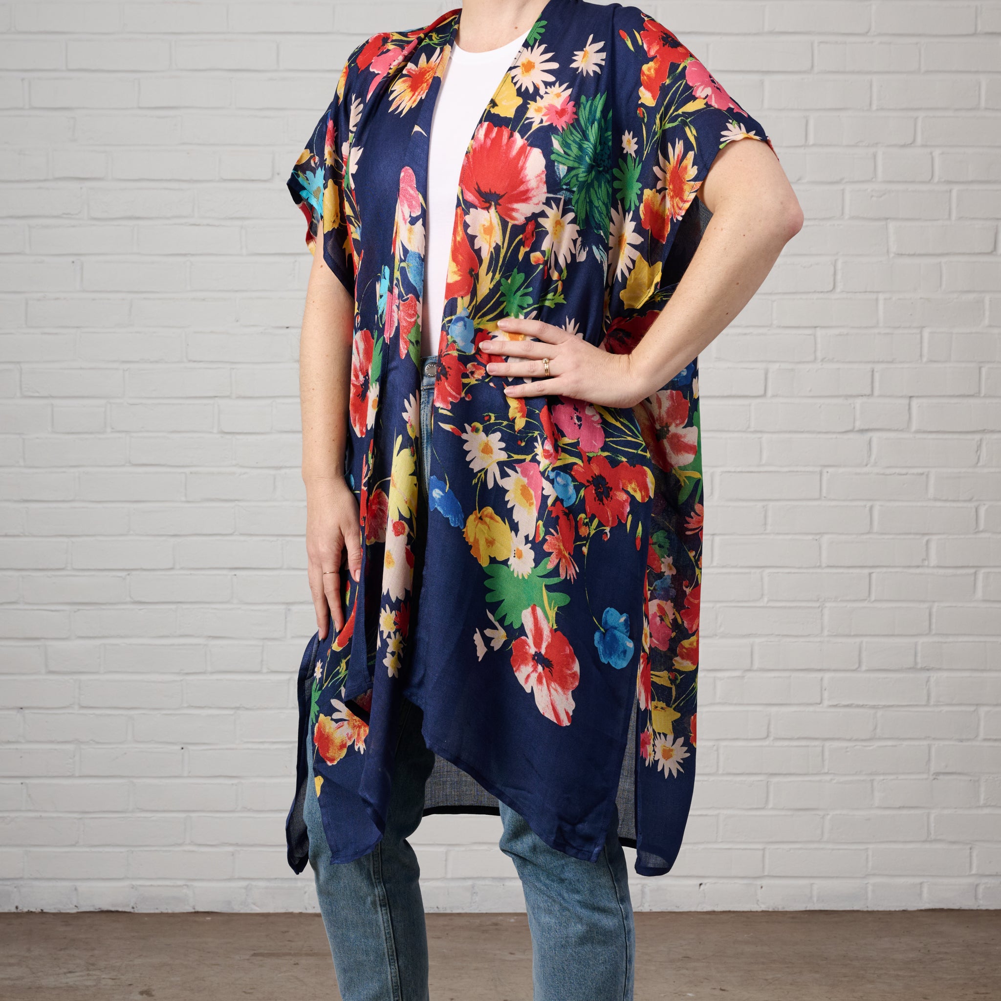 Raseela Blue Floral Modal Topper - Ten Thousand Villages