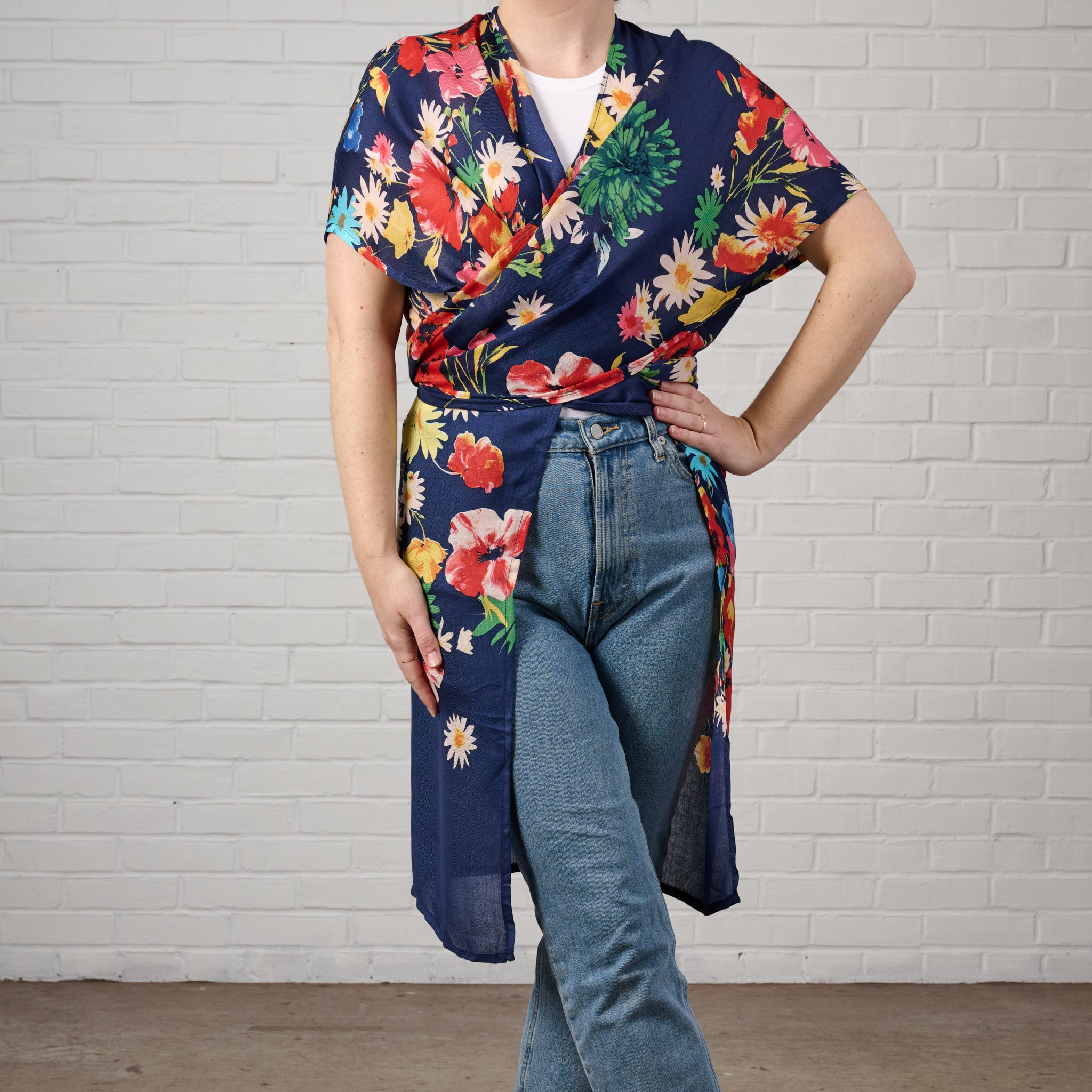 Raseela Blue Floral Modal Topper - Ten Thousand Villages