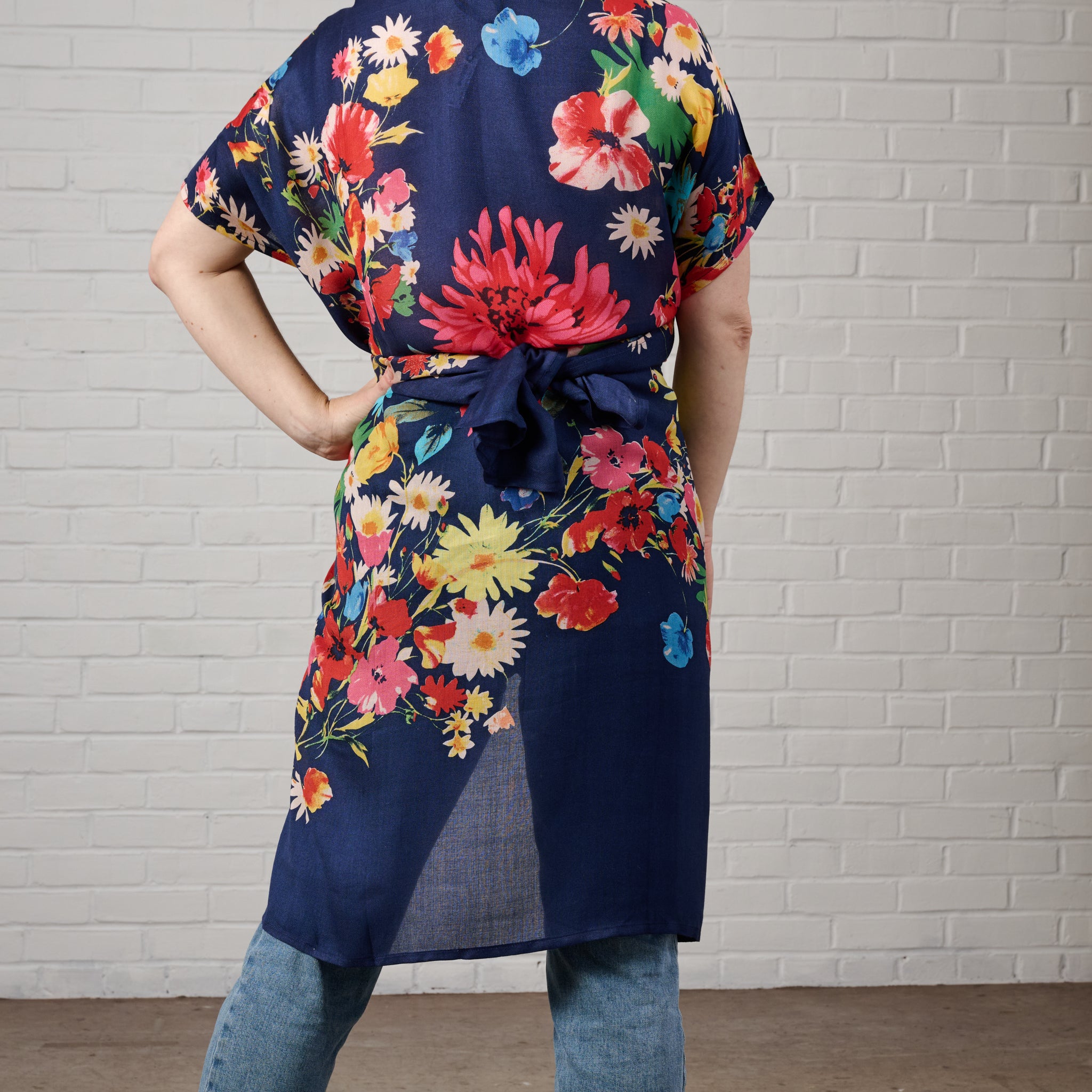 Raseela Blue Floral Modal Topper - Ten Thousand Villages