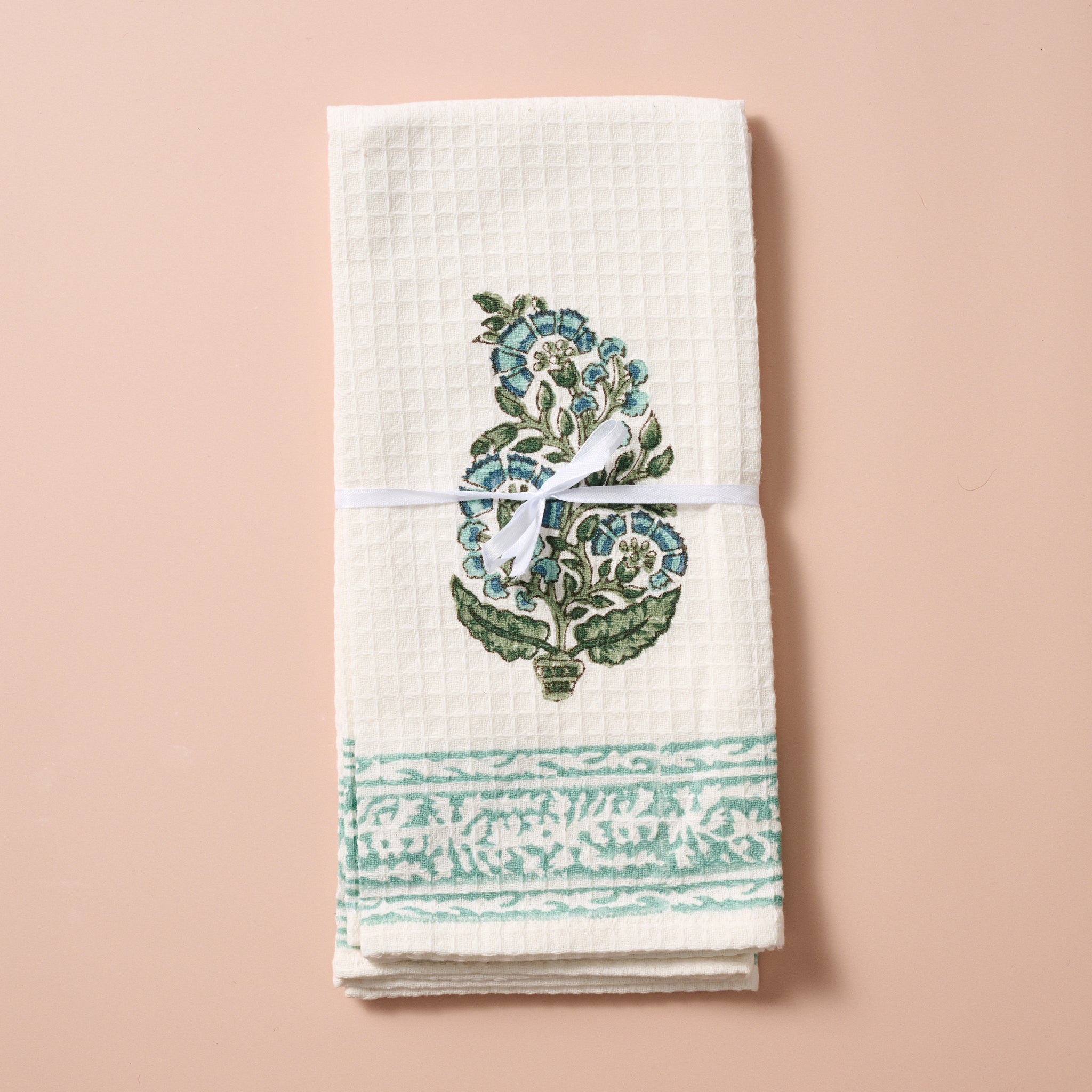 Pera Cotton Blockprint Hand Towel Set - Ten Thousand Villages