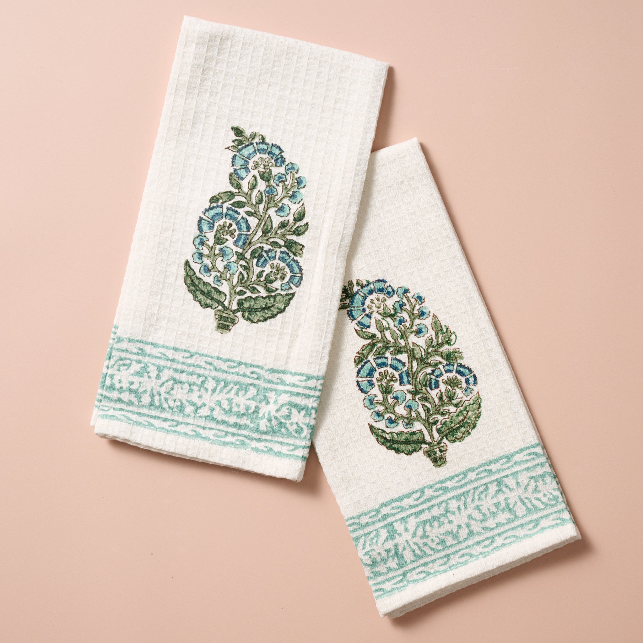 Pera Cotton Blockprint Hand Towel Set - Ten Thousand Villages