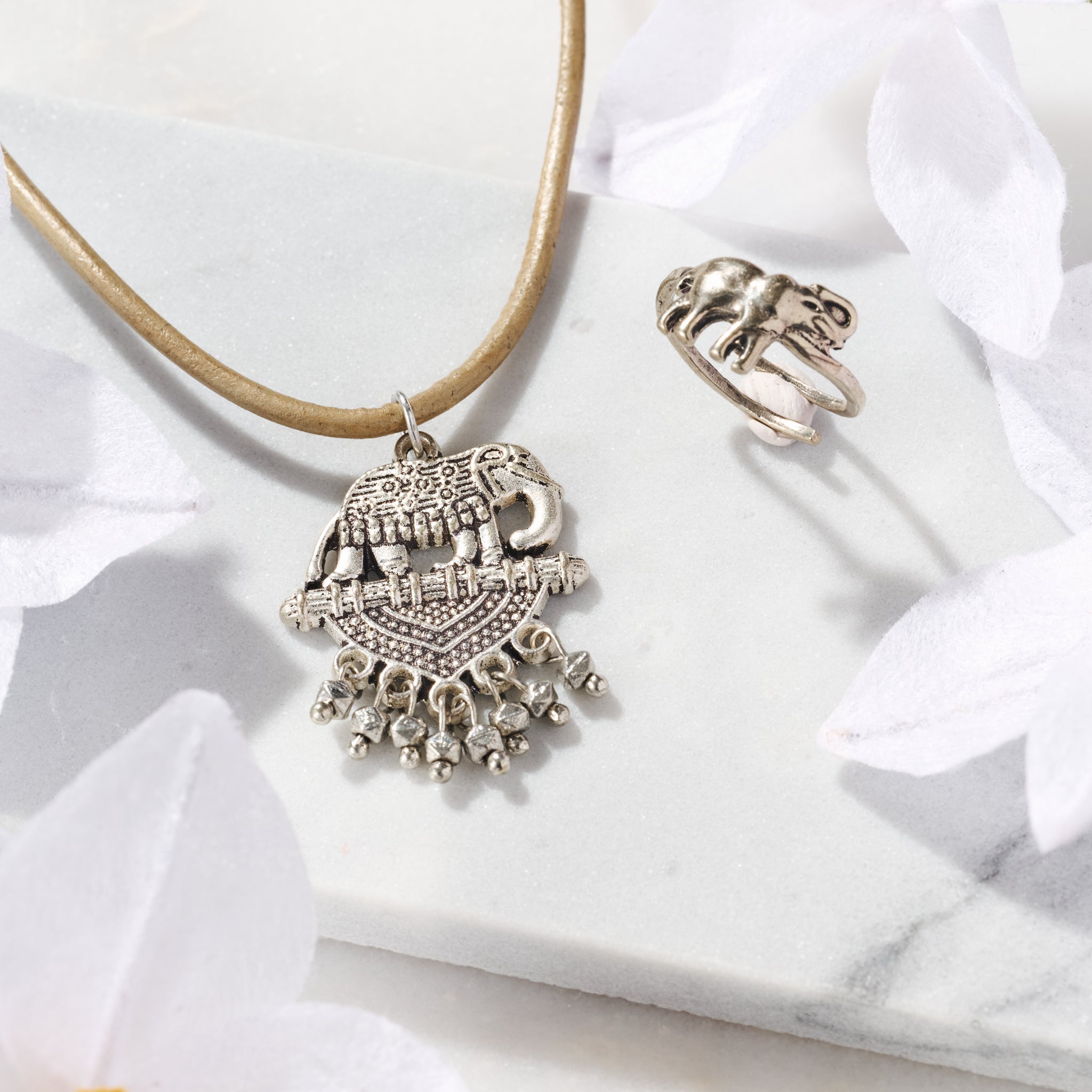 Amauta Metal Elephant Ring - Ten Thousand Villages