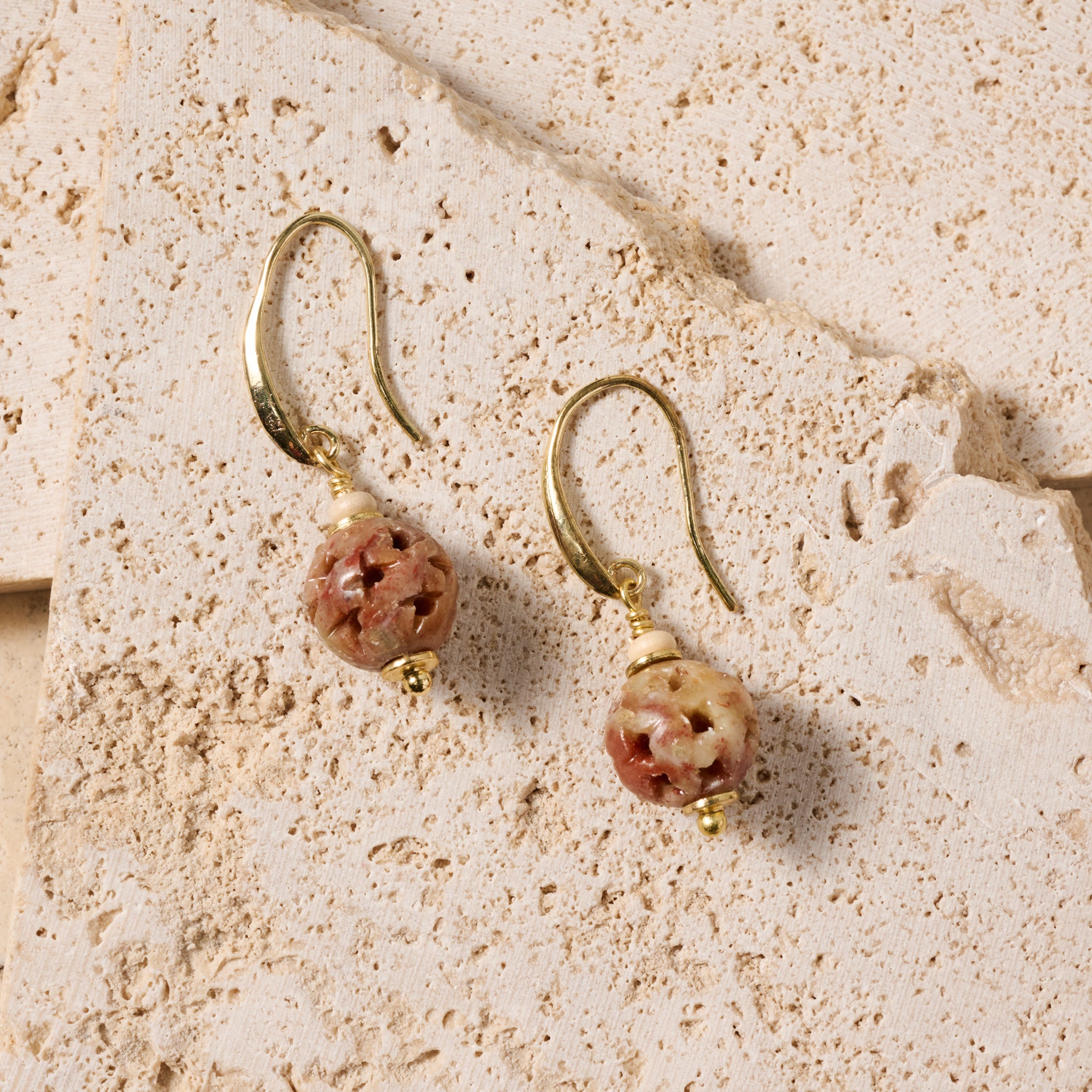 Samca Gorara Stone Earrings - Ten Thousand Villages