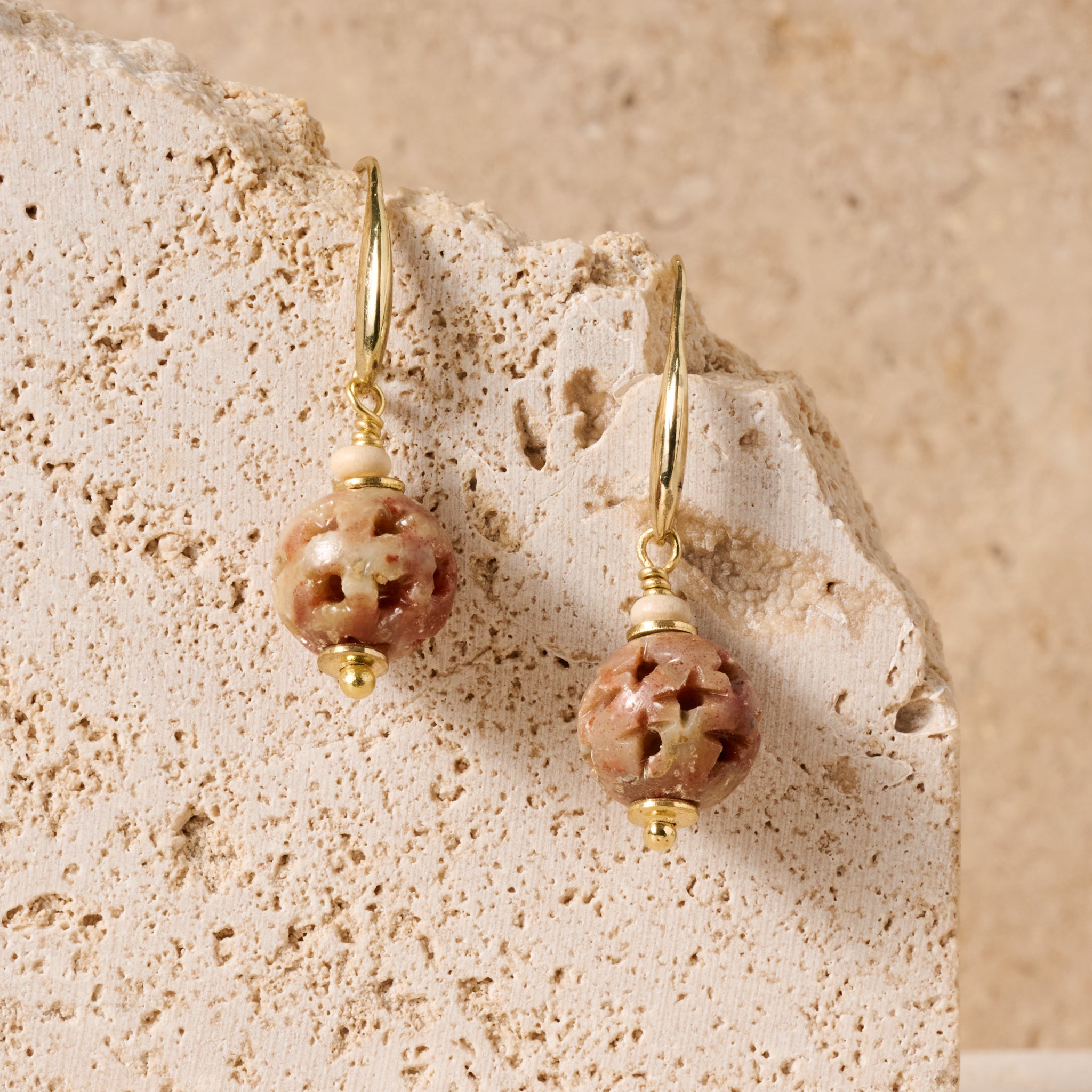 Samca Gorara Stone Earrings - Ten Thousand Villages