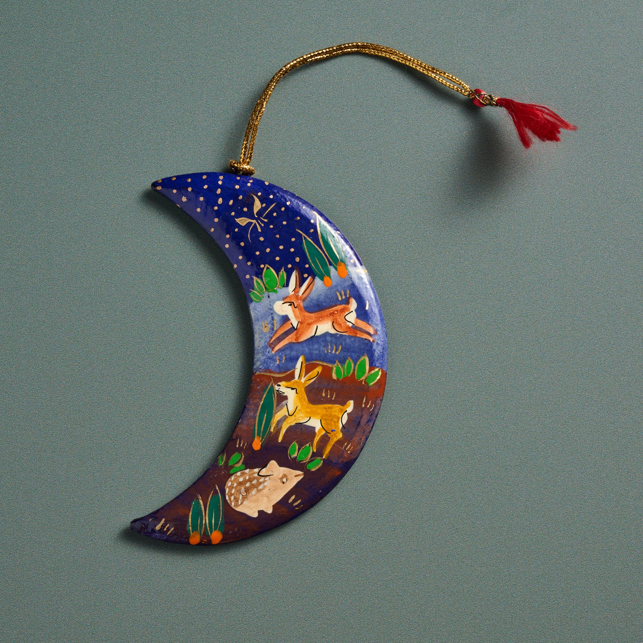 Painted Moon Paper Mâché Ornament - Ten Thousand Villages