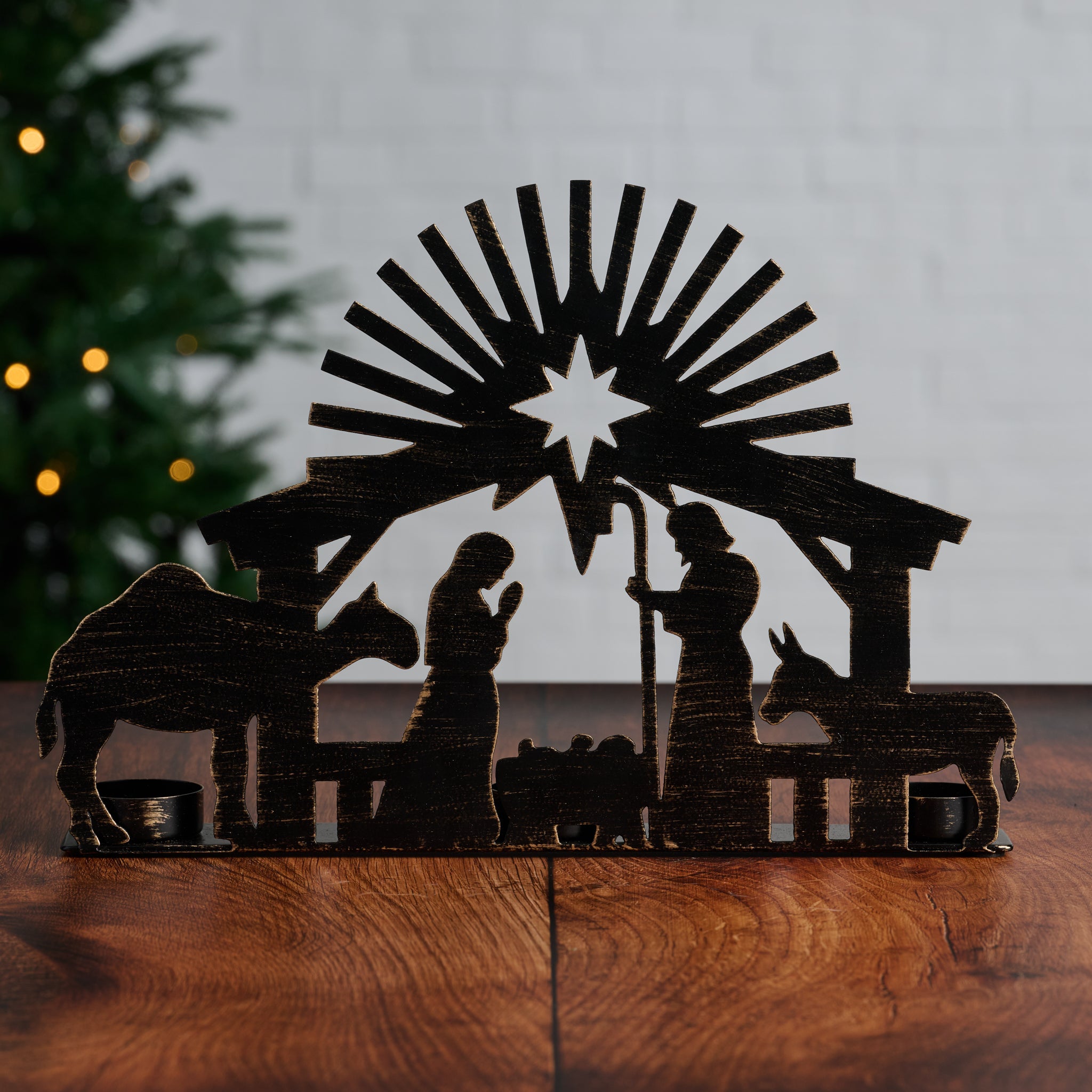 Iron Nativity Candleholder - Ten Thousand Villages