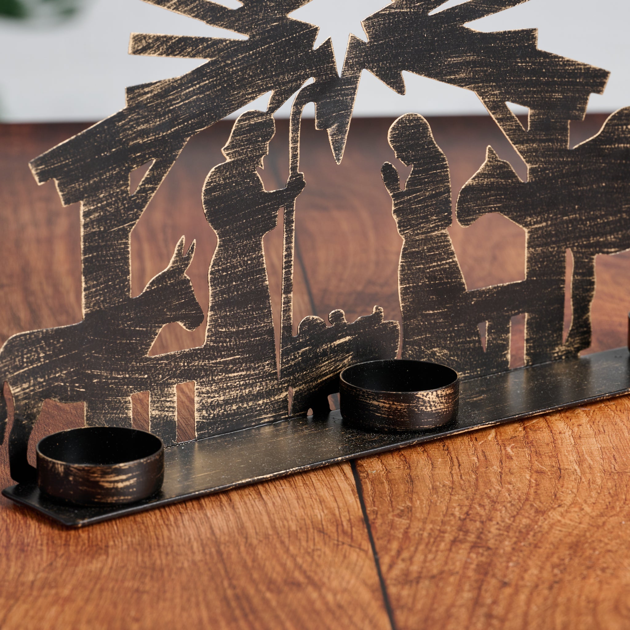 Iron Nativity Candleholder - Ten Thousand Villages