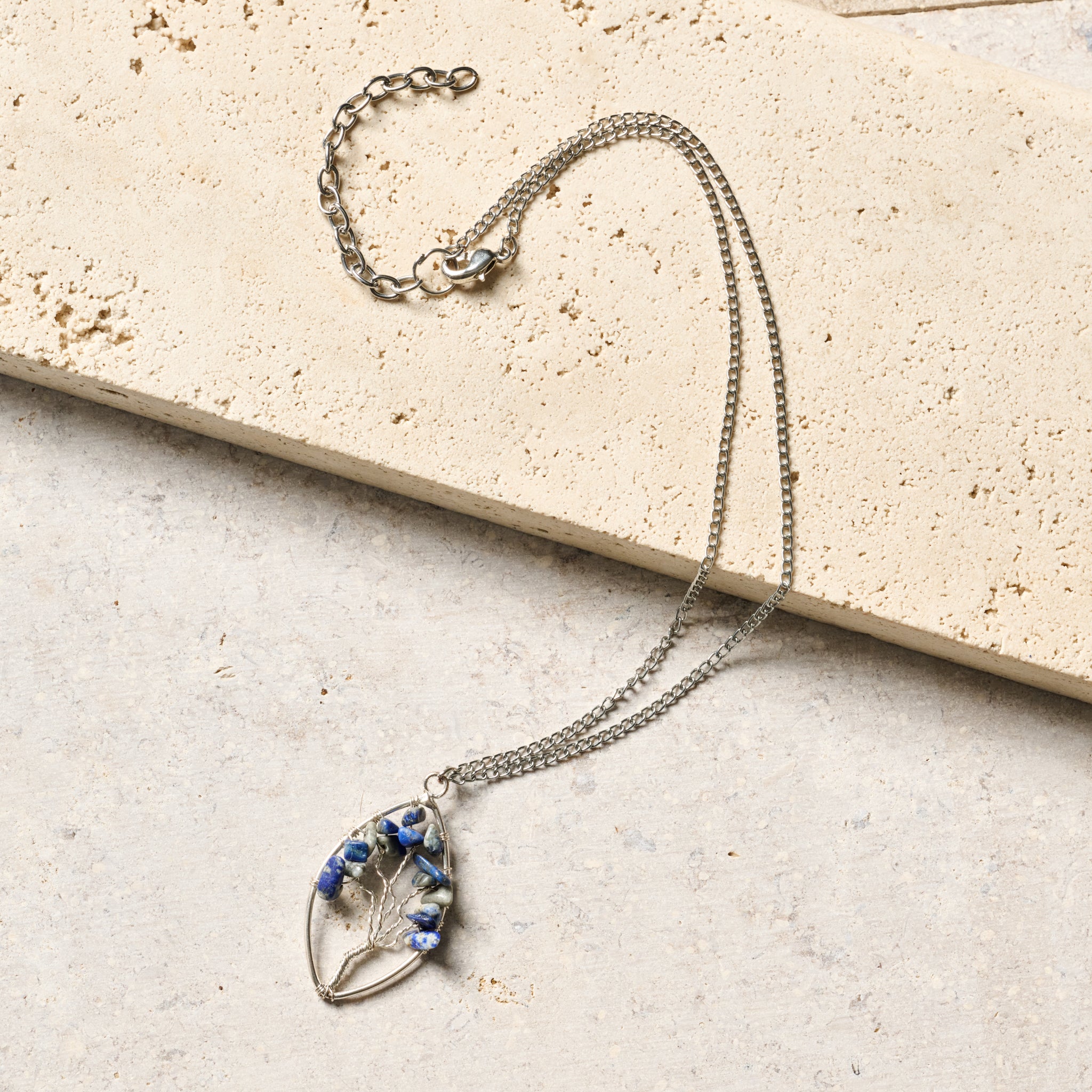 Lapis Tree Pendant Necklace - Ten Thousand Villages