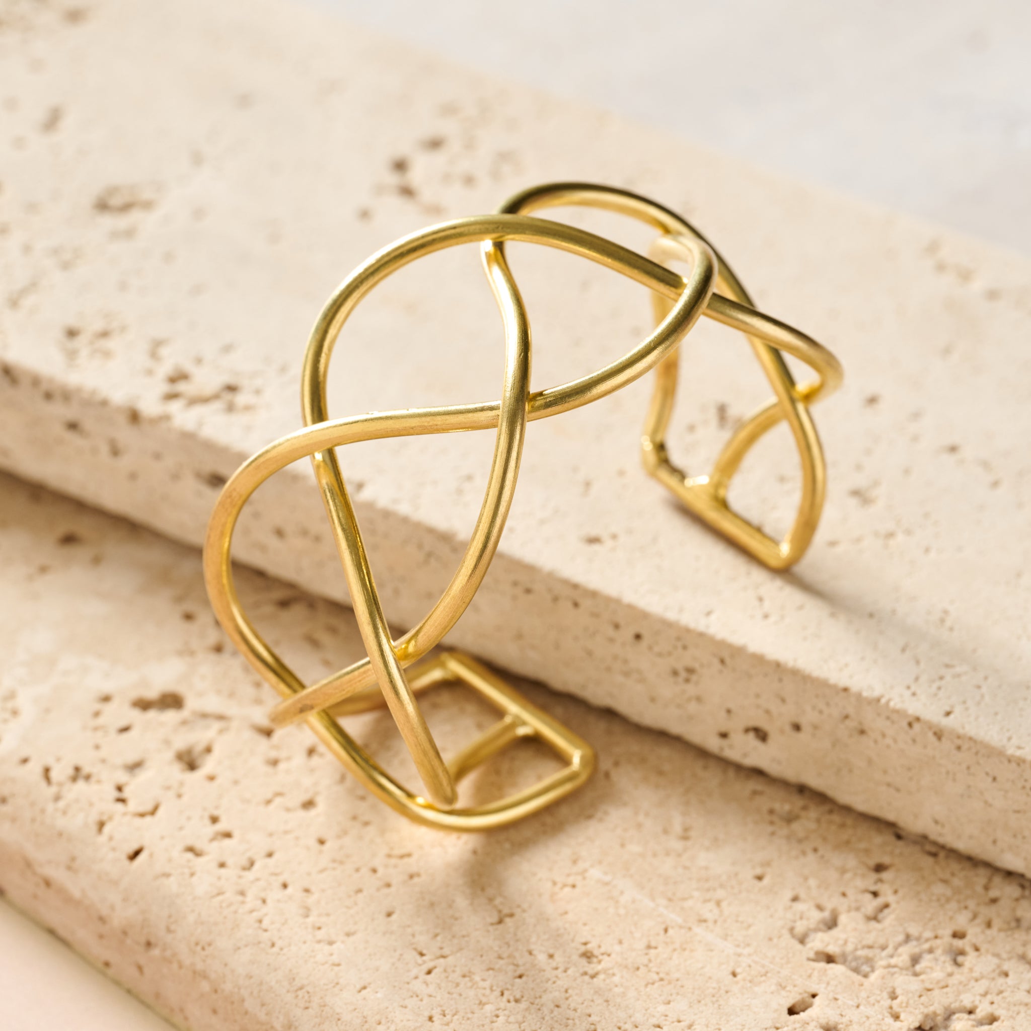 Intertwined Brass Cuff - Ten Thousand Villages