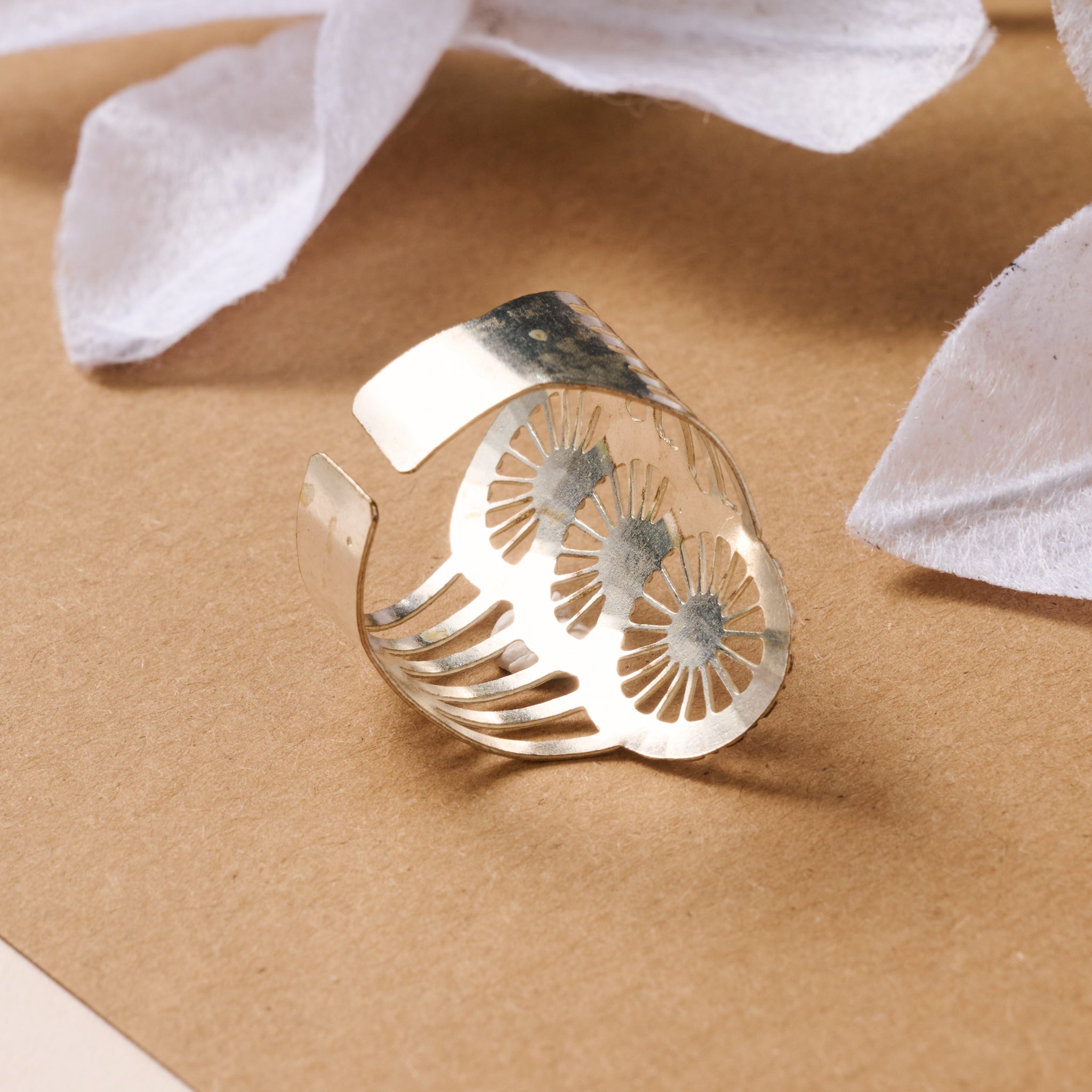Roda Silver Cuff Ring - Ten Thousand Villages