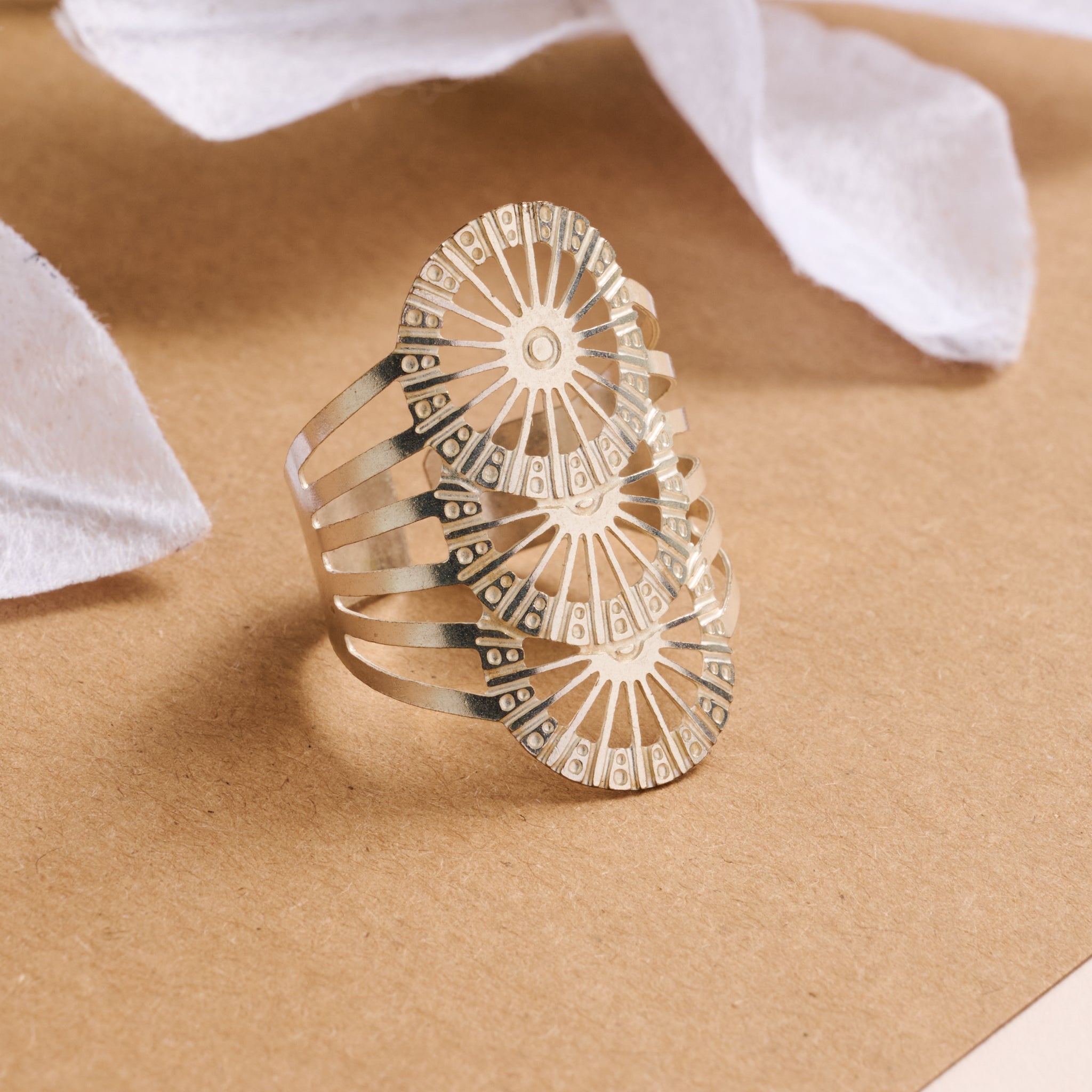 Roda Silver Cuff Ring - Ten Thousand Villages