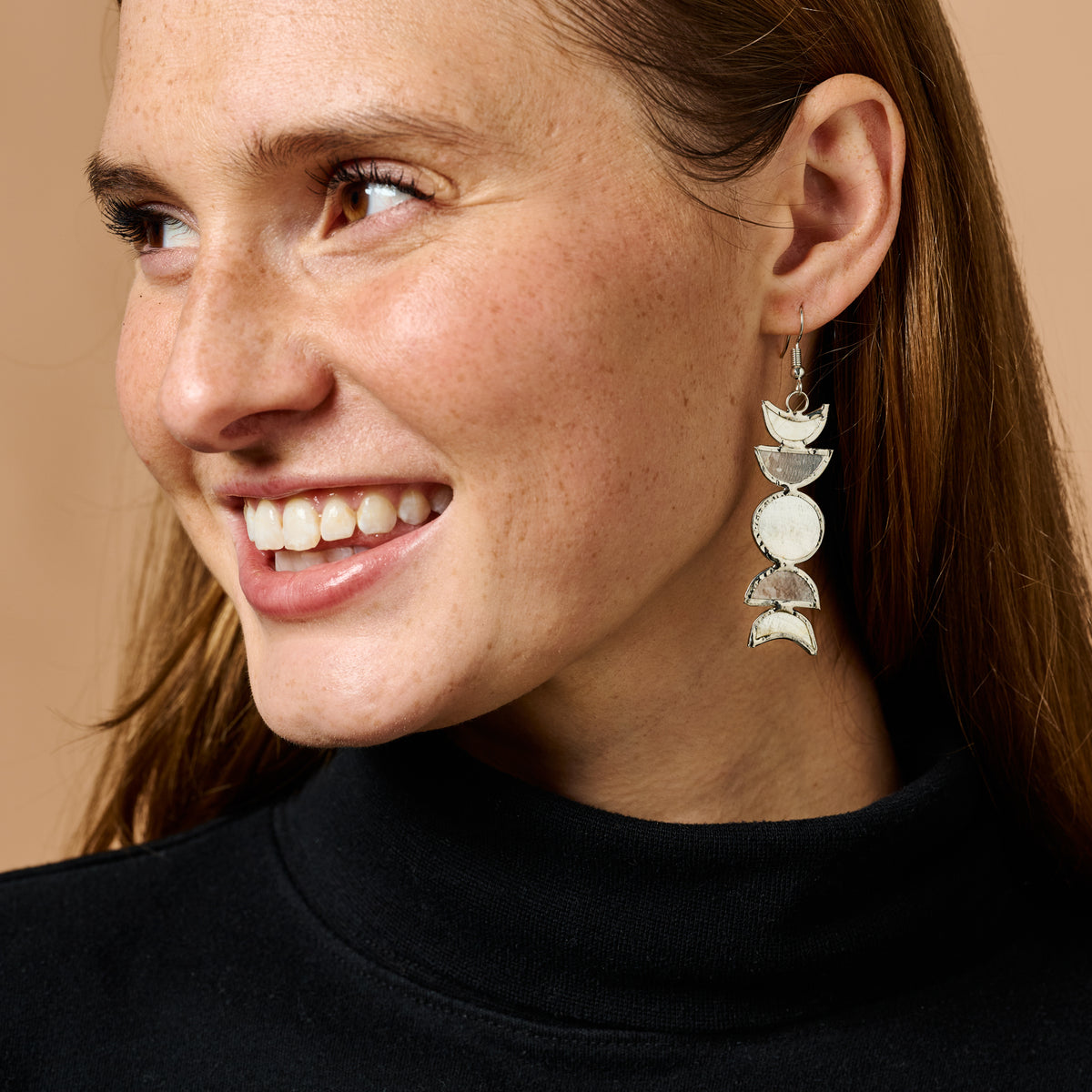 Moon Phases Capiz Earrings - Ten Thousand Villages