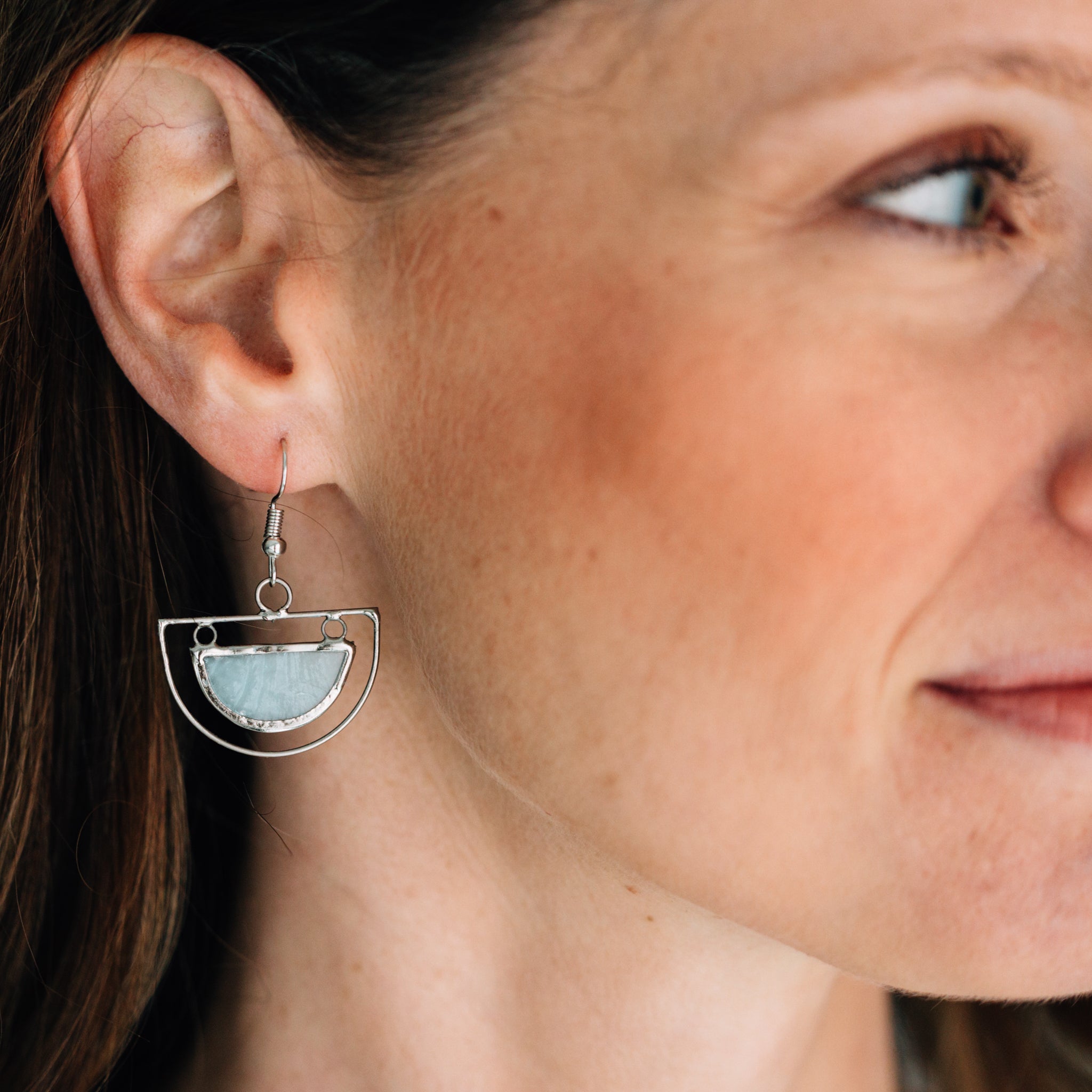 Half Moon Capiz Earrings - Ten Thousand Villages