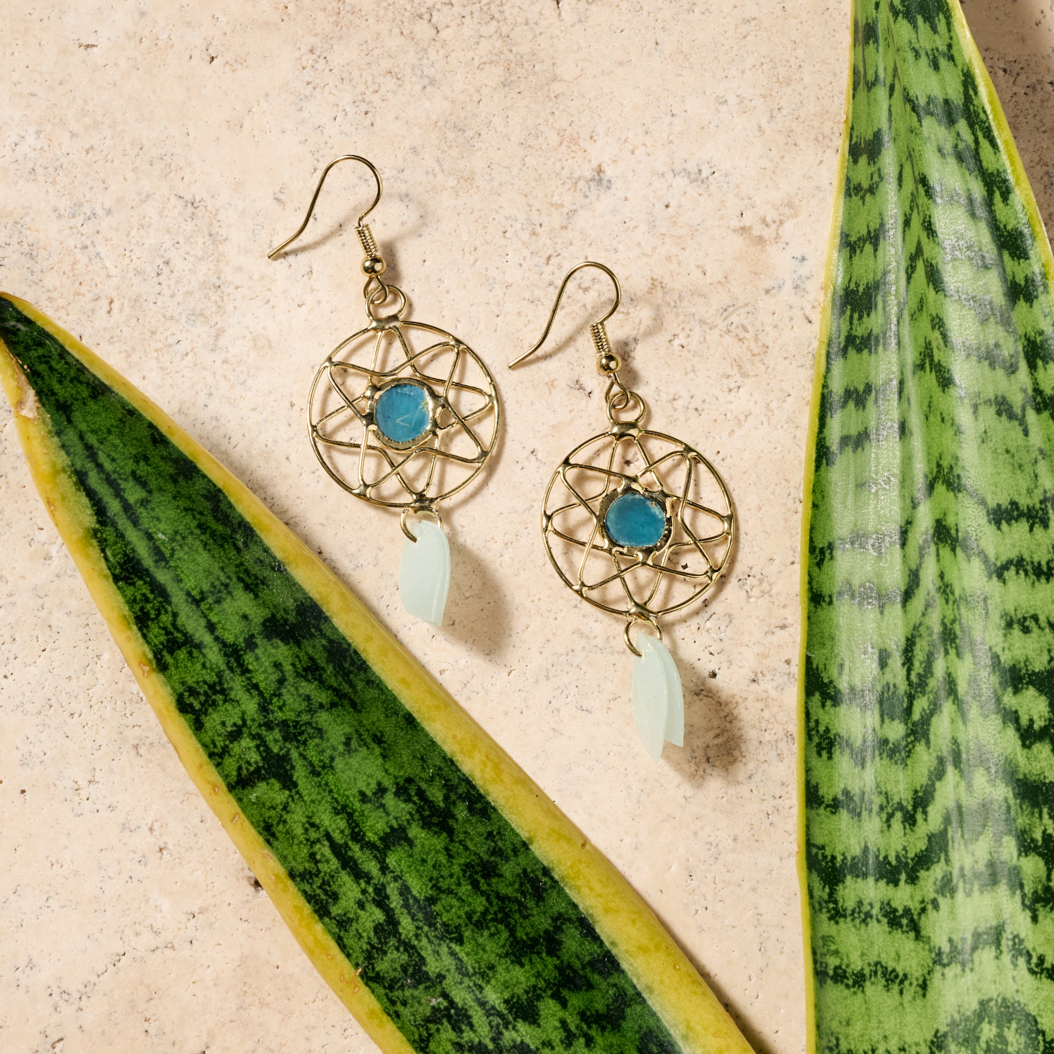 Tubig Capiz Suncatcher Dangle Earrings - Ten Thousand Villages