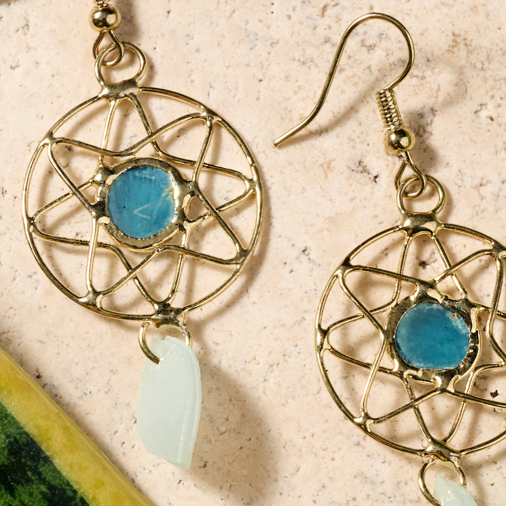 Tubig Capiz Suncatcher Dangle Earrings - Ten Thousand Villages