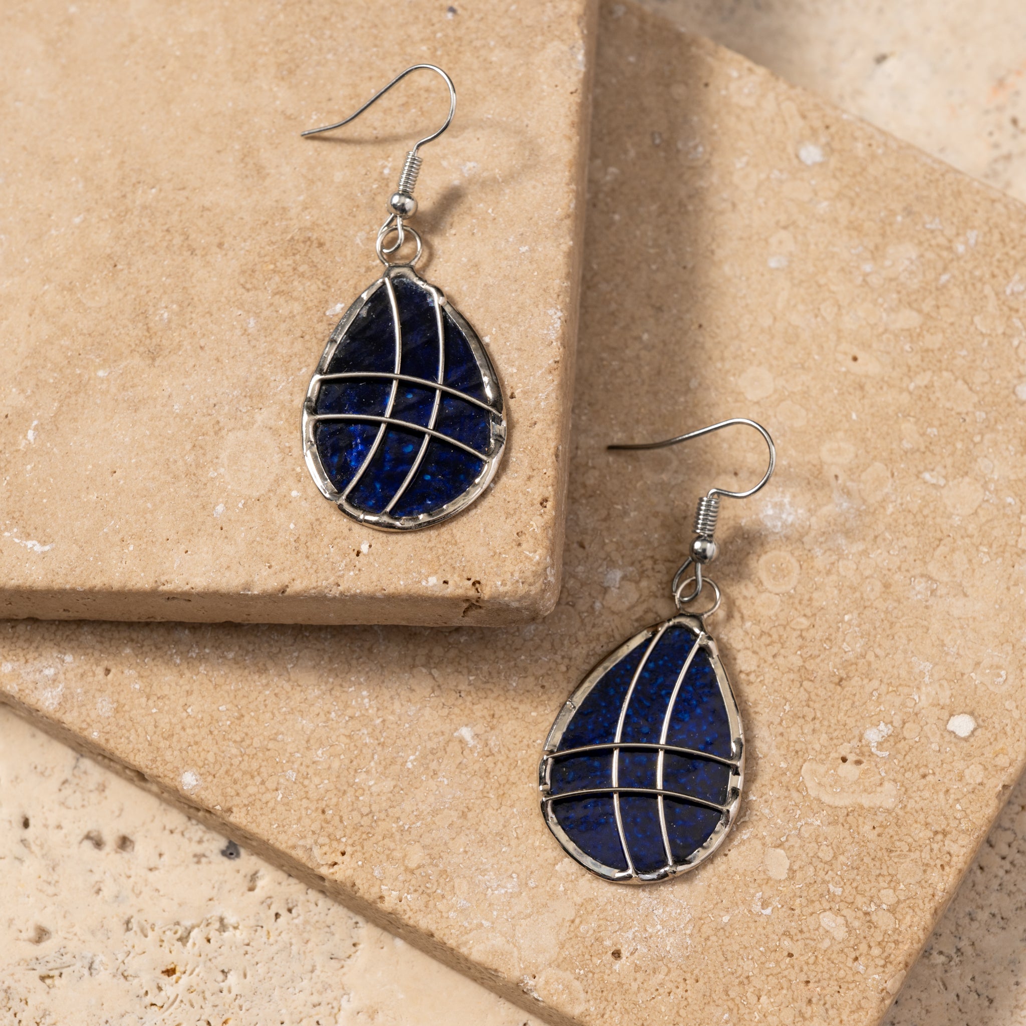 Habi Capiz Teardrop Earrings - Ten Thousand Villages