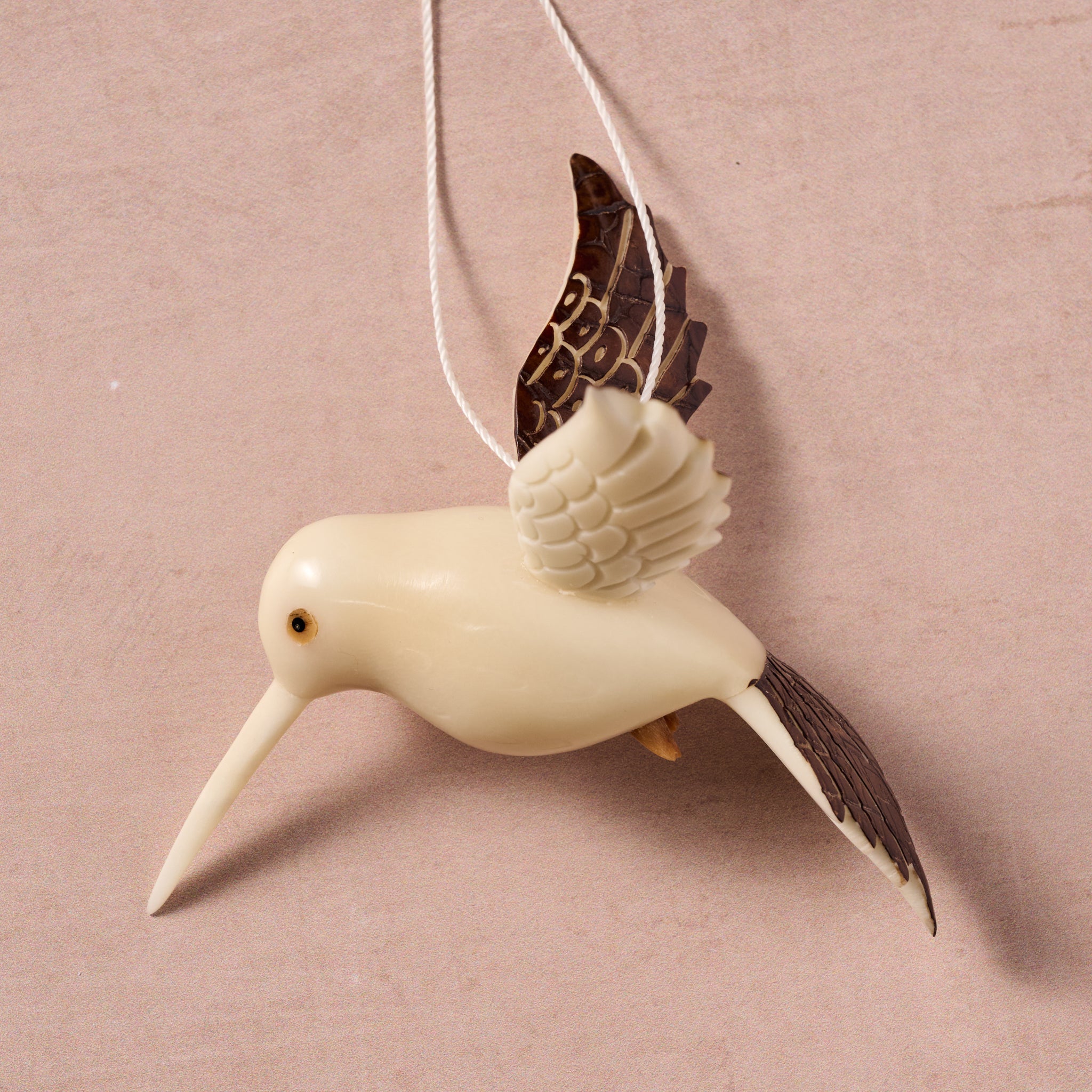 Tagua Nut Hummingbird Ornament - Ten Thousand Villages
