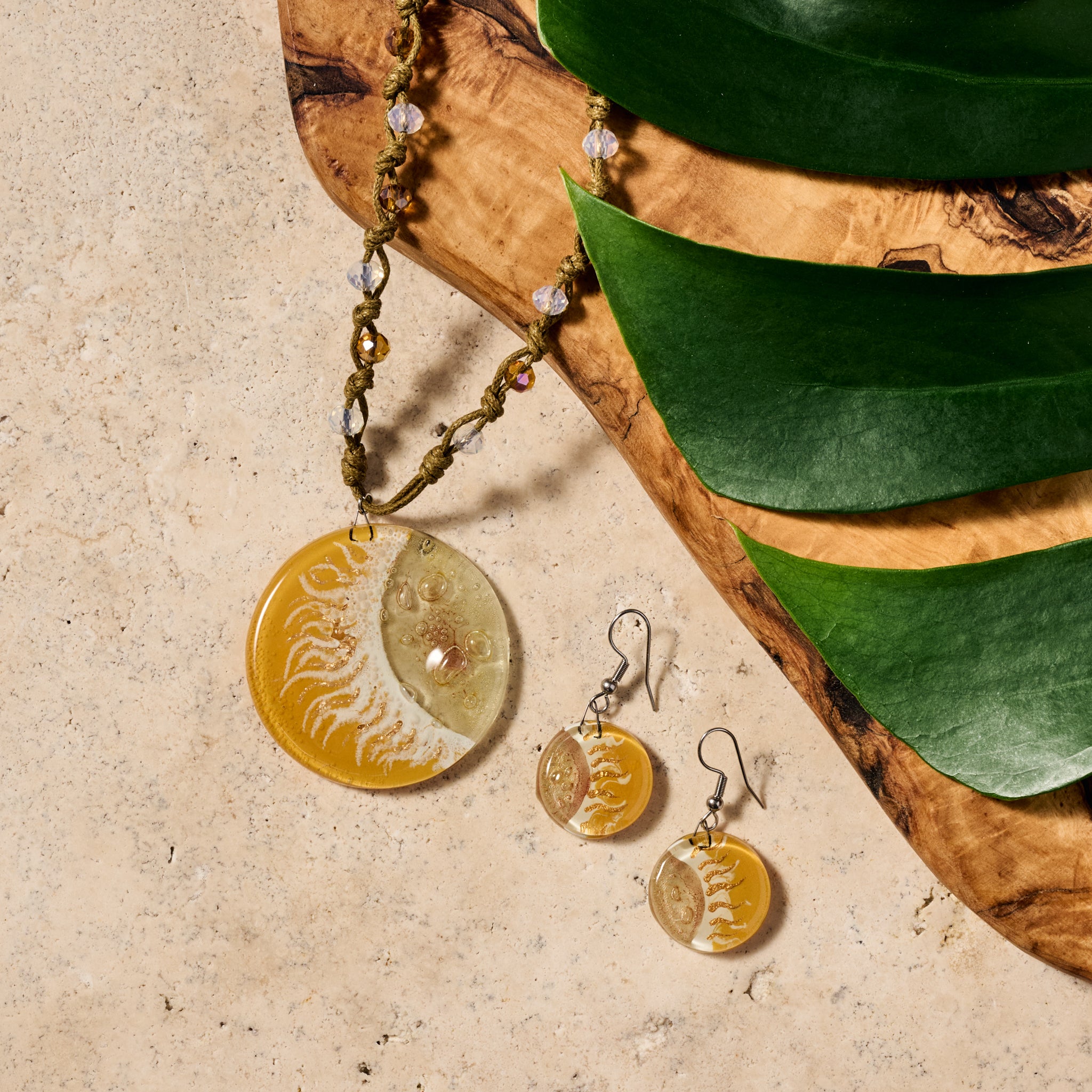 Verano Sunrise Glass Dangle Earrings - Ten Thousand Villages