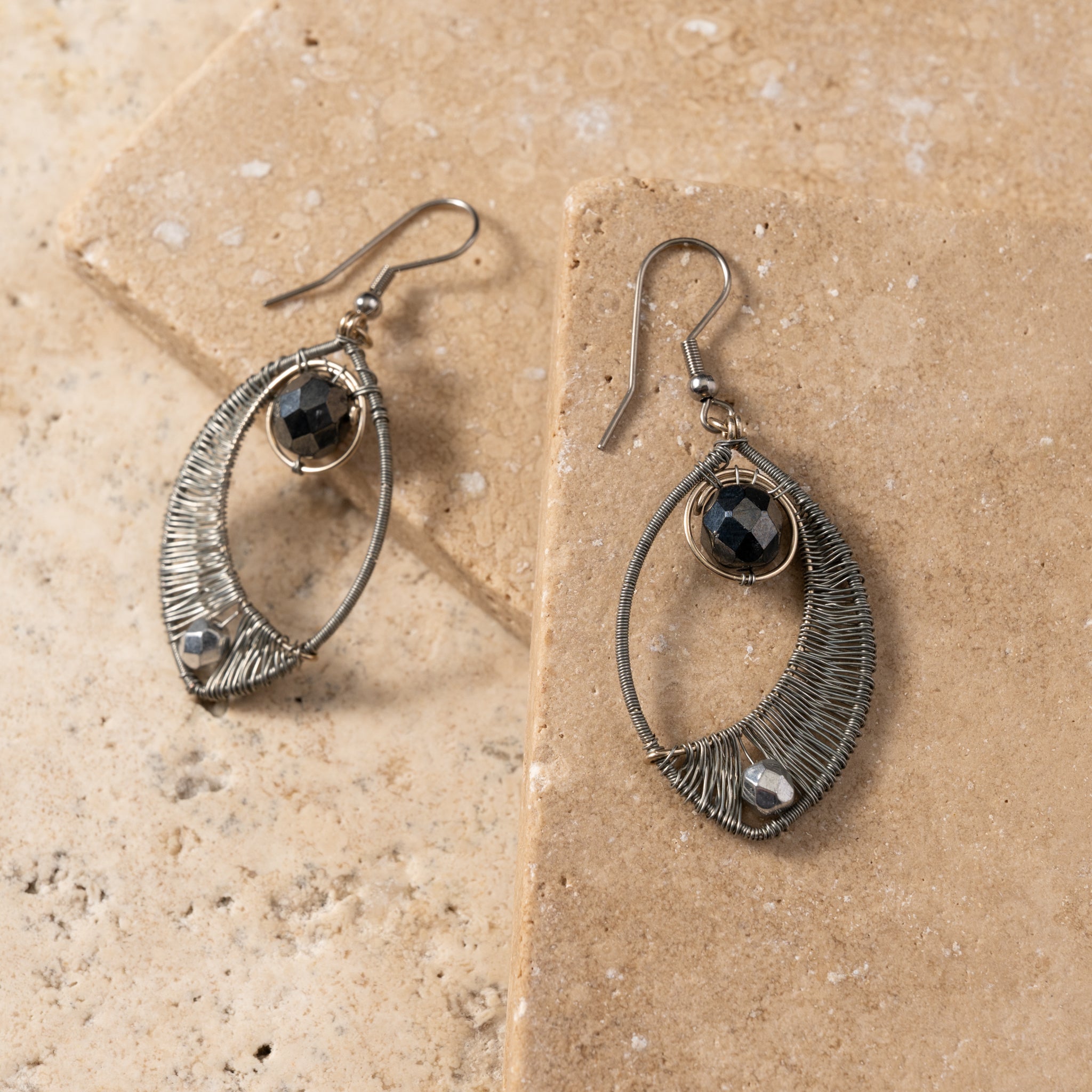 Ojo Silver Wire Wrapped Earrings - Ten Thousand Villages