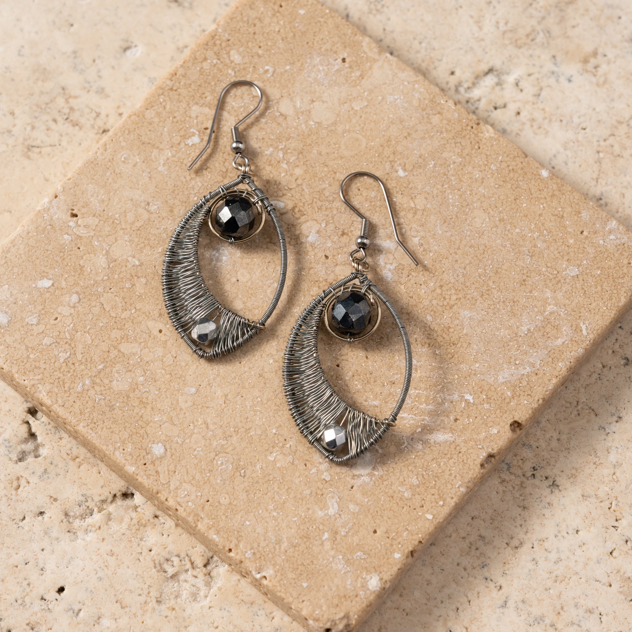 Ojo Silver Wire Wrapped Earrings - Ten Thousand Villages