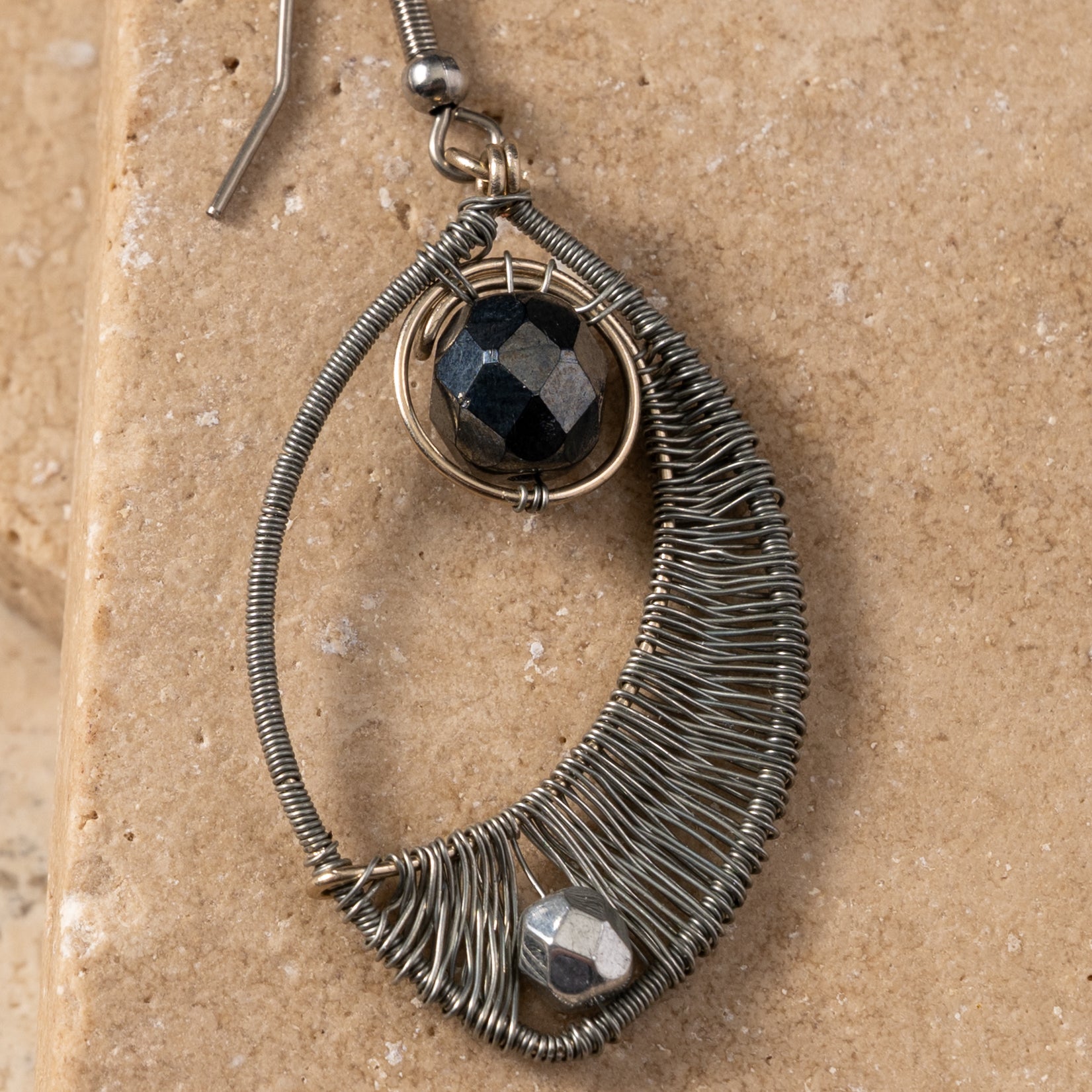Ojo Silver Wire Wrapped Earrings - Ten Thousand Villages