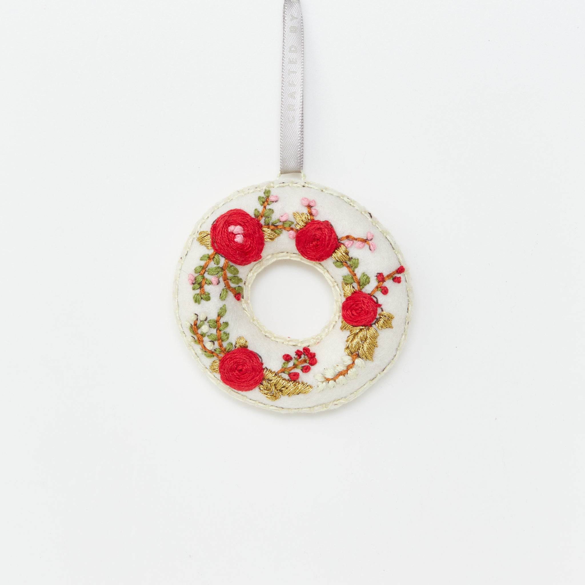 Ornament MADE51 Warda Embroidered Wreath - Ten Thousand Villages