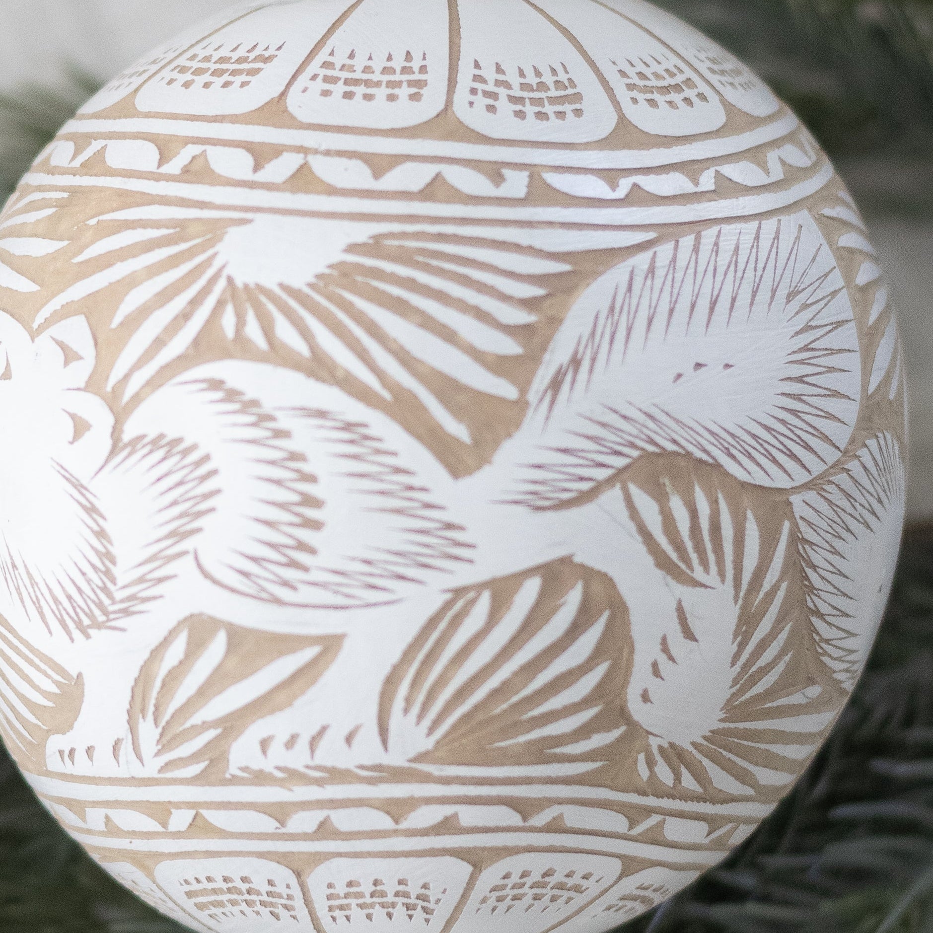 Blanca Etched Ball Ornament - Ten Thousand Villages