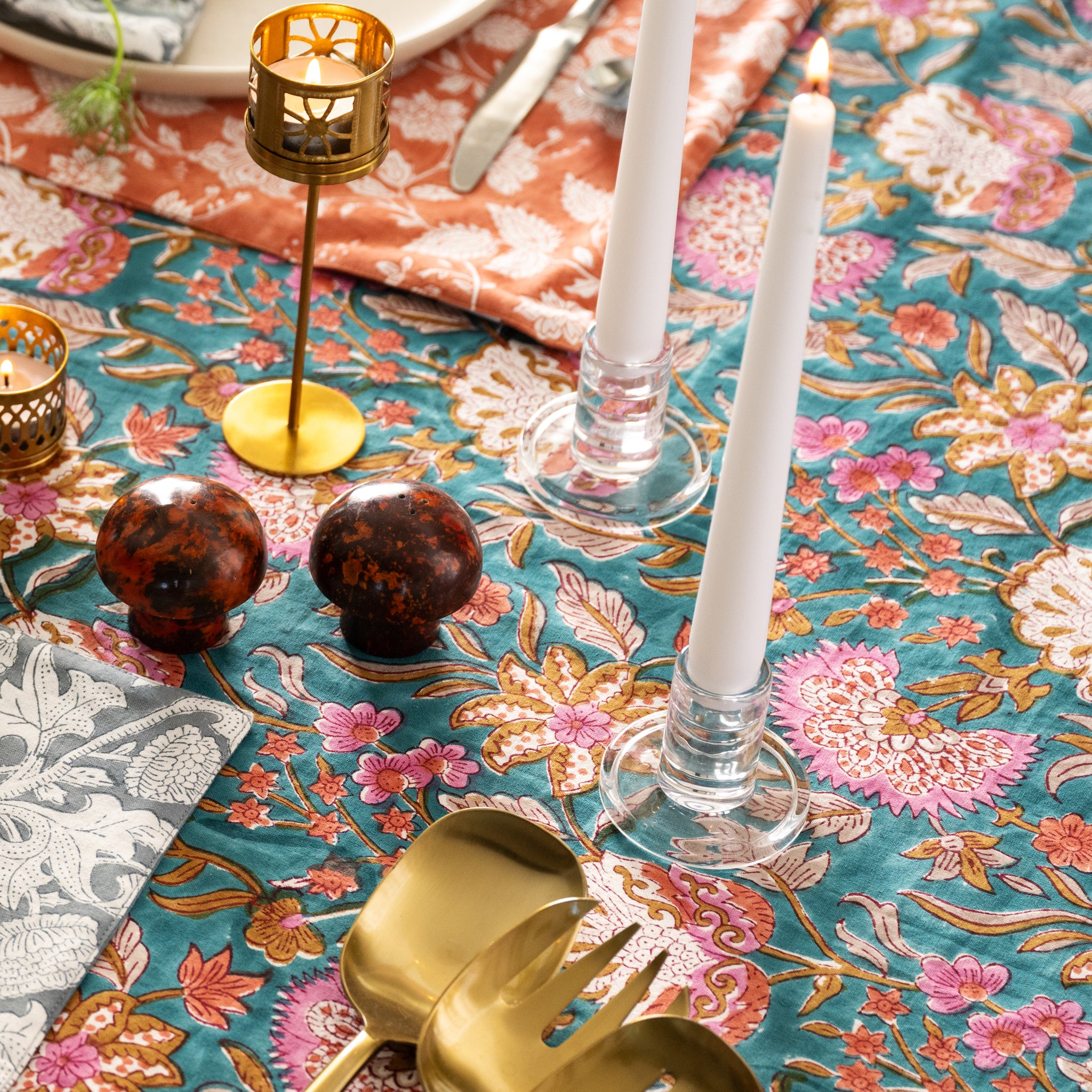 Stabaka Blockprint Tablecloth - Ten Thousand Villages