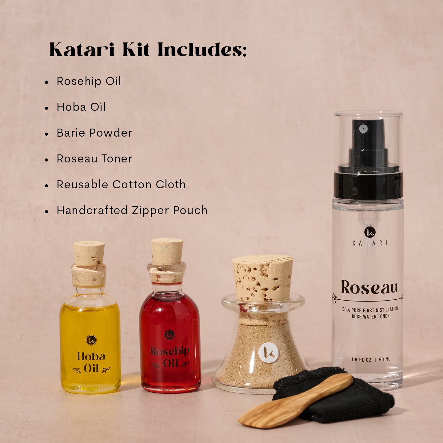 Katari Skincare Set in Cosmetic Bag - Ten Thousand Villages