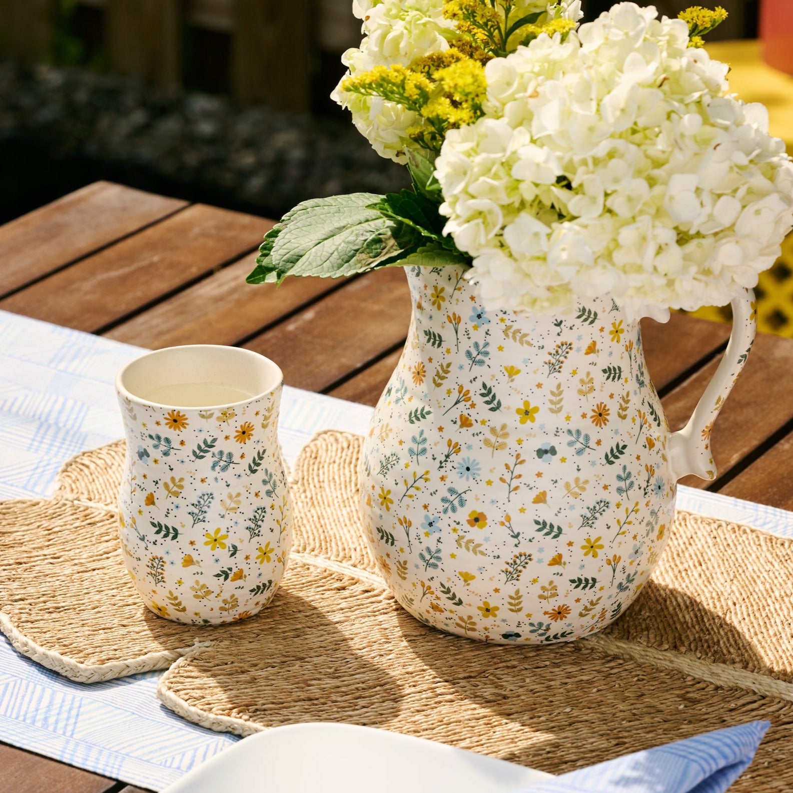 Tula Floral Ceramic Pitcher - Ten Thousand Villages