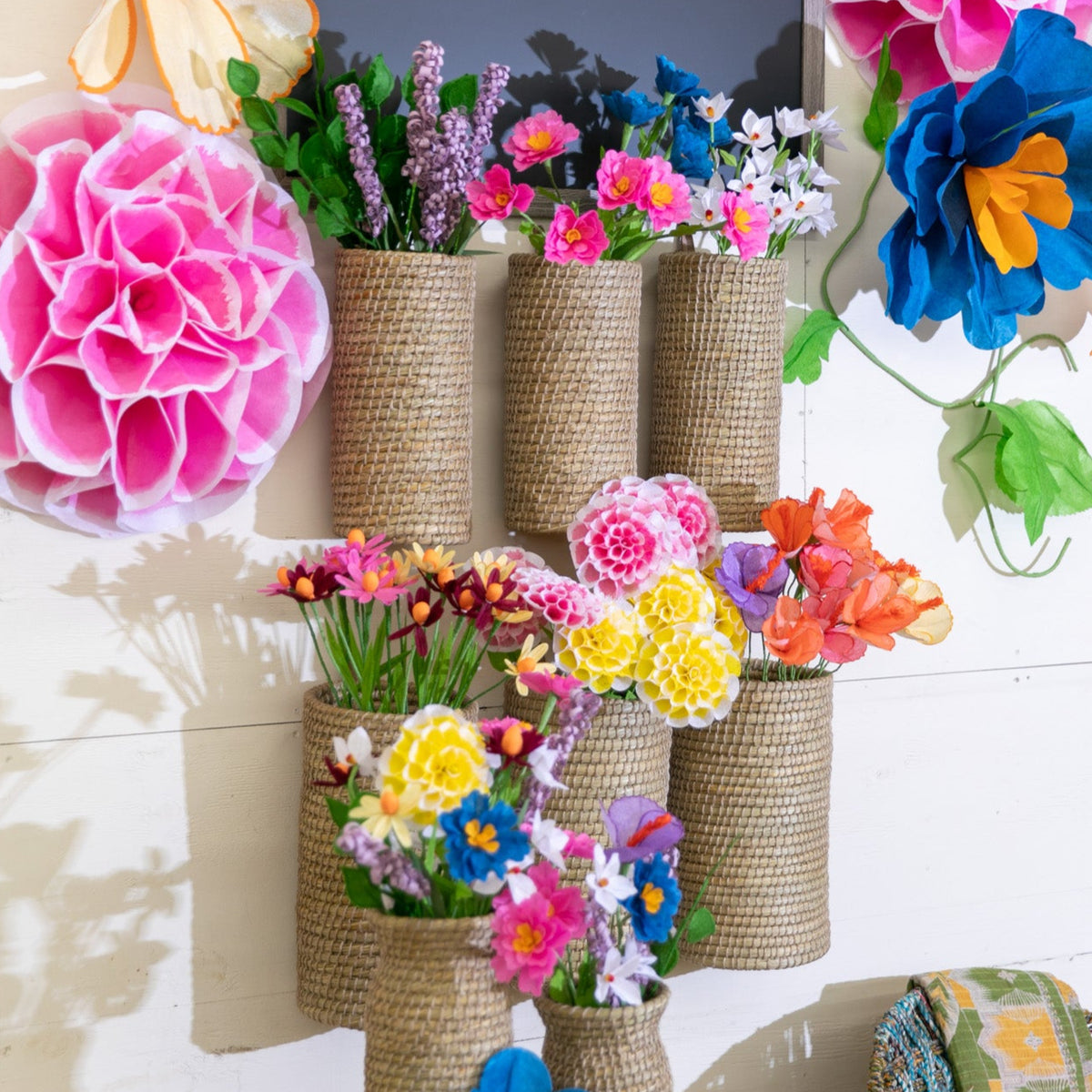 Kaisa Flower Bar Hanging Basket - 16" - Ten Thousand Villages