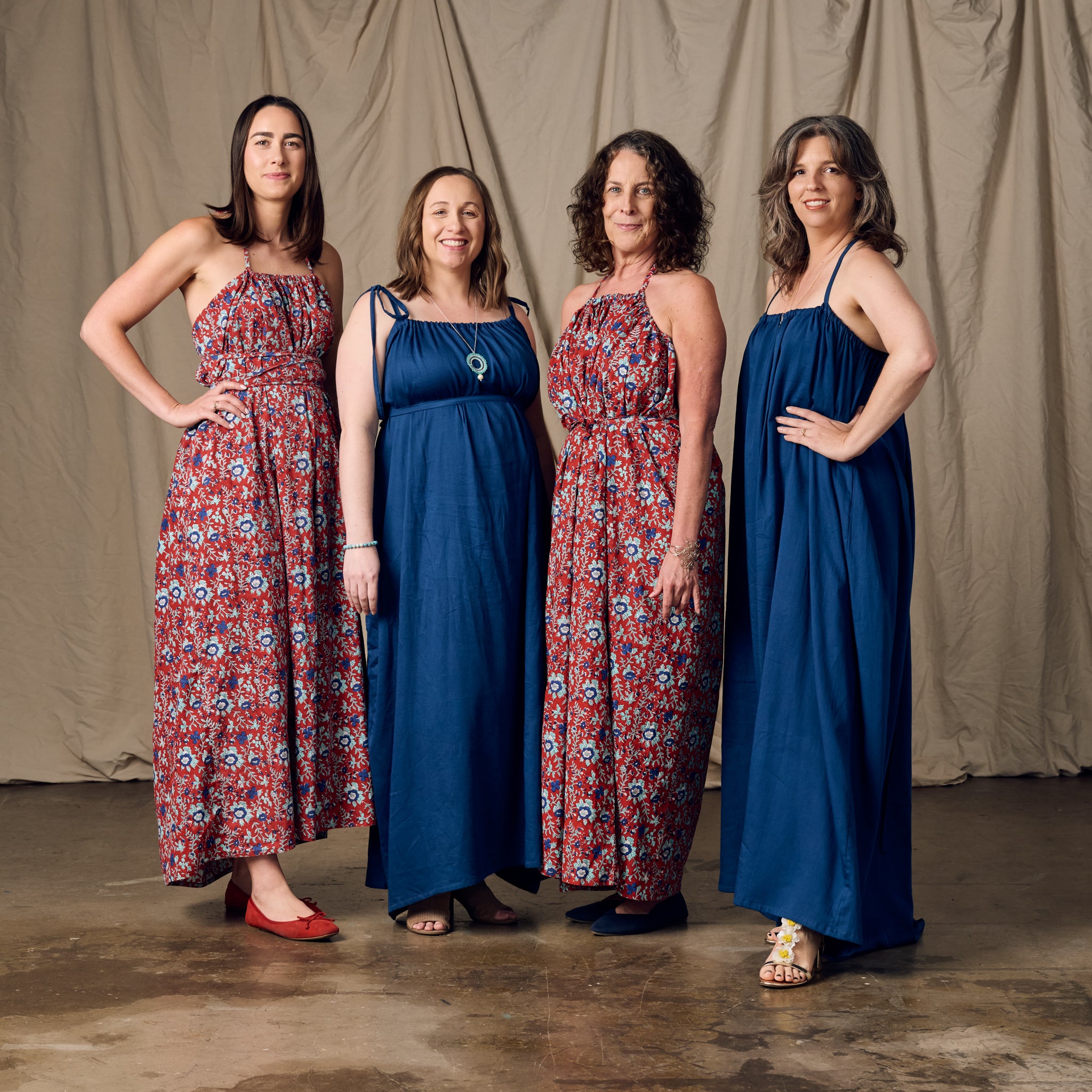 Kanya Blue Cotton Maxi Style Dress - Ten Thousand Villages