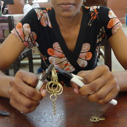 Kushuka Brass Drop Earrings - Ten Thousand Villages