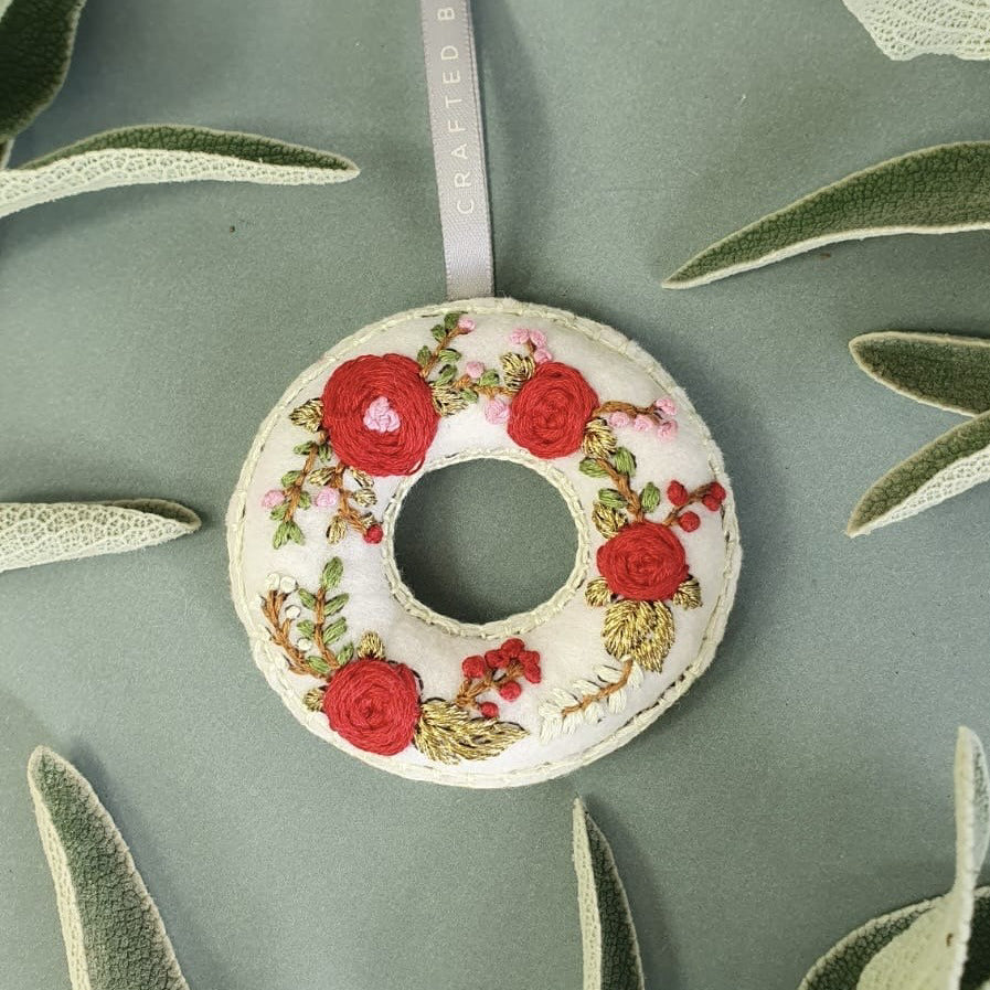 Ornament MADE51 Warda Embroidered Wreath - Ten Thousand Villages