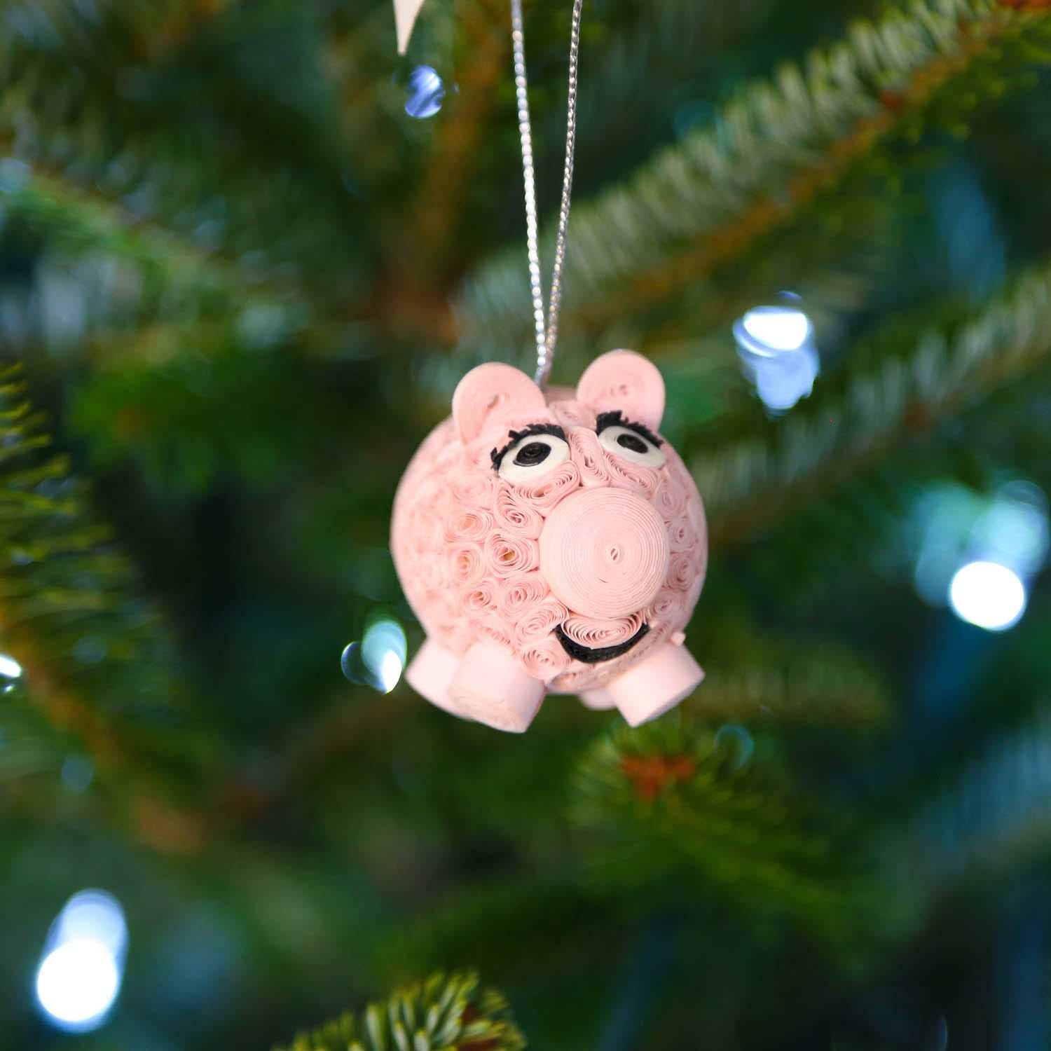 Smiling Pig Ornament - Ten Thousand Villages