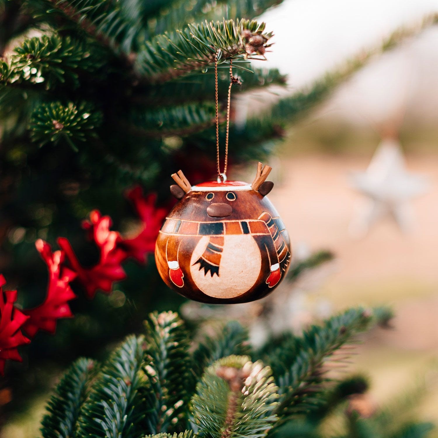 Christmas Hat Gourd Ornament - Ten Thousand Villages