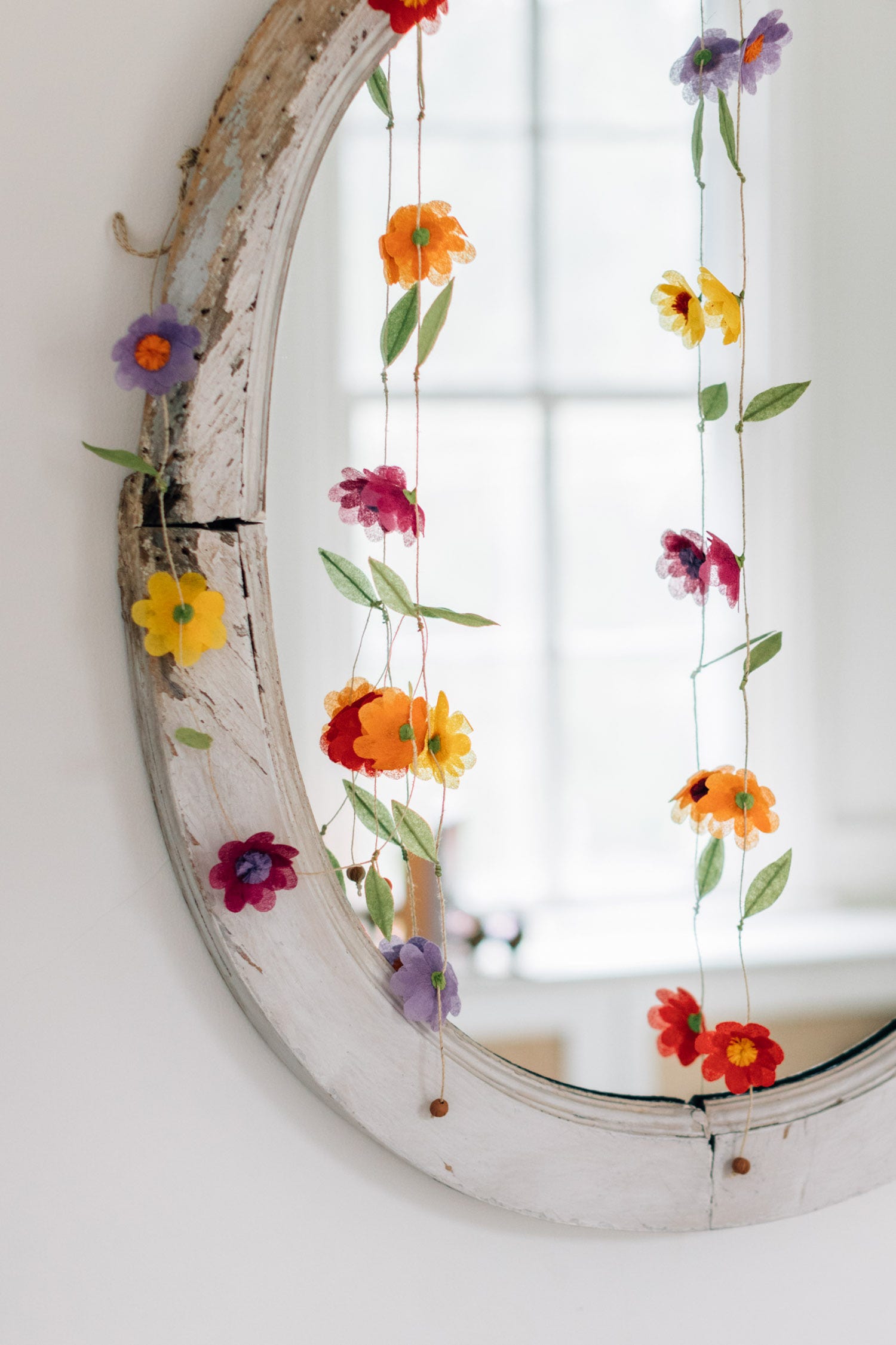 Silk Paper Flower Valance - Ten Thousand Villages