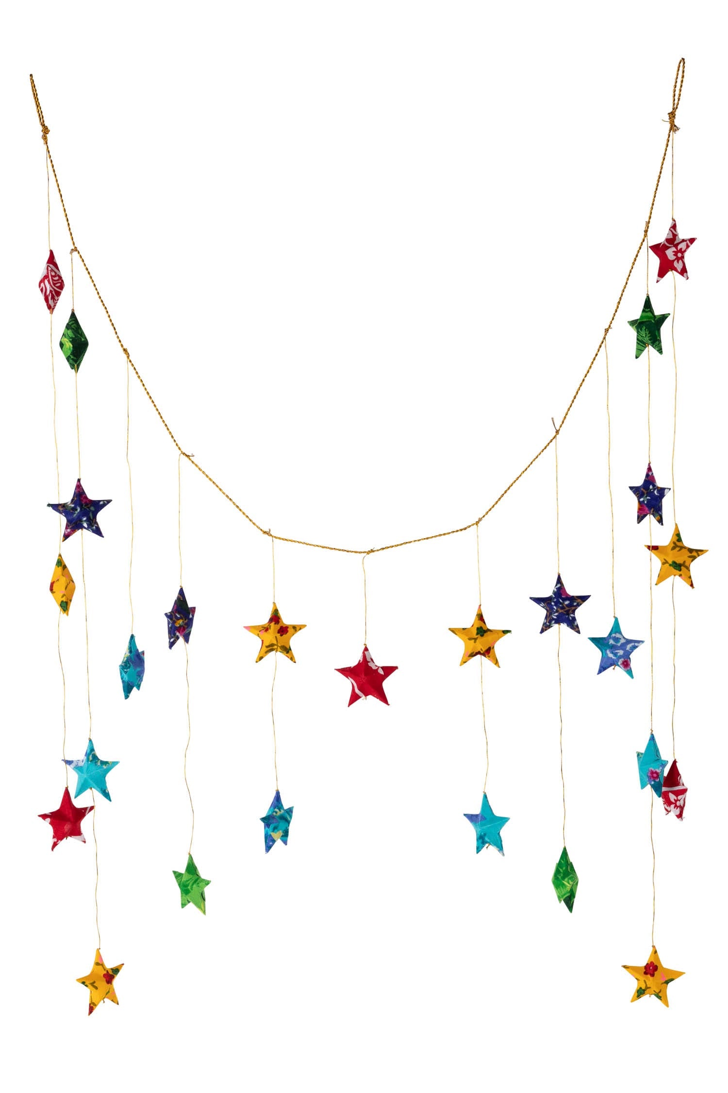 Upcycled Sari Star Valance - Ten Thousand Villages