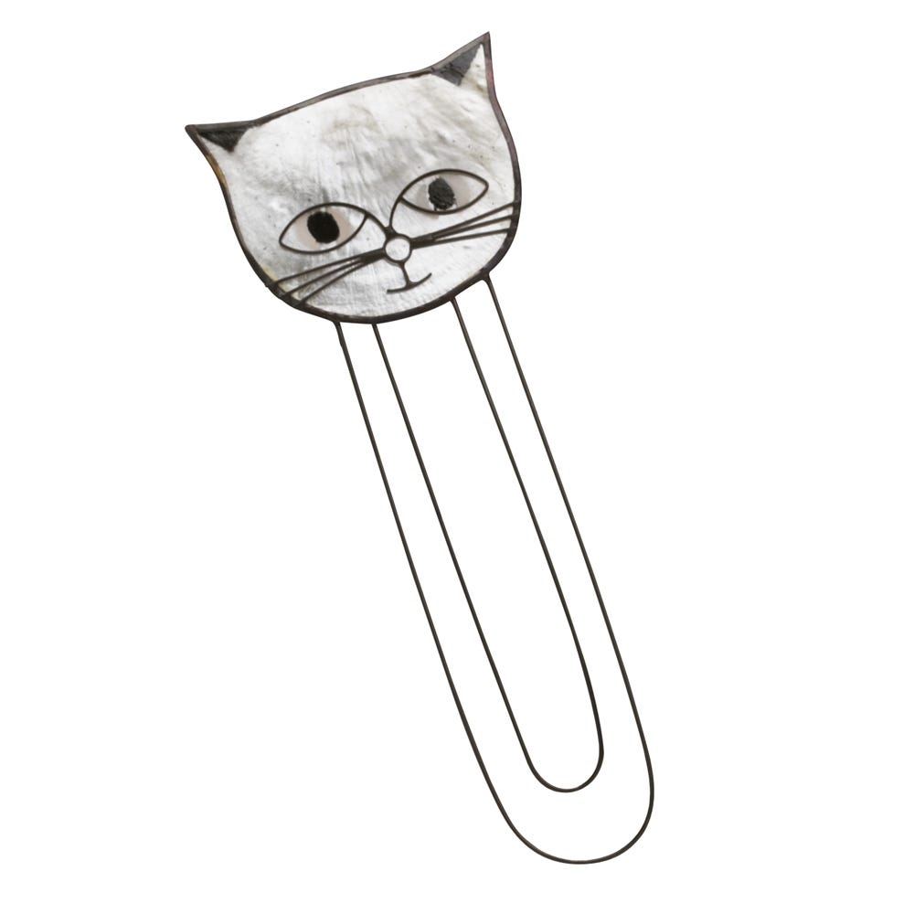 Capiz Cat Bookmark - Ten Thousand Villages