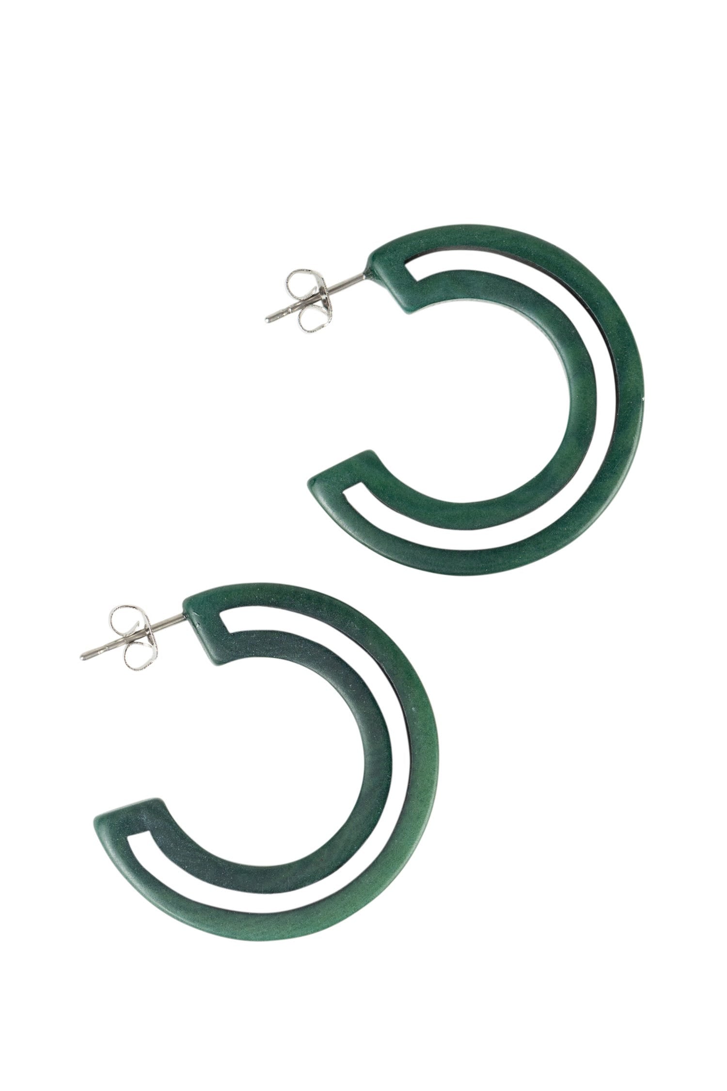 Negative Space Tagua Hoops - Ten Thousand Villages
